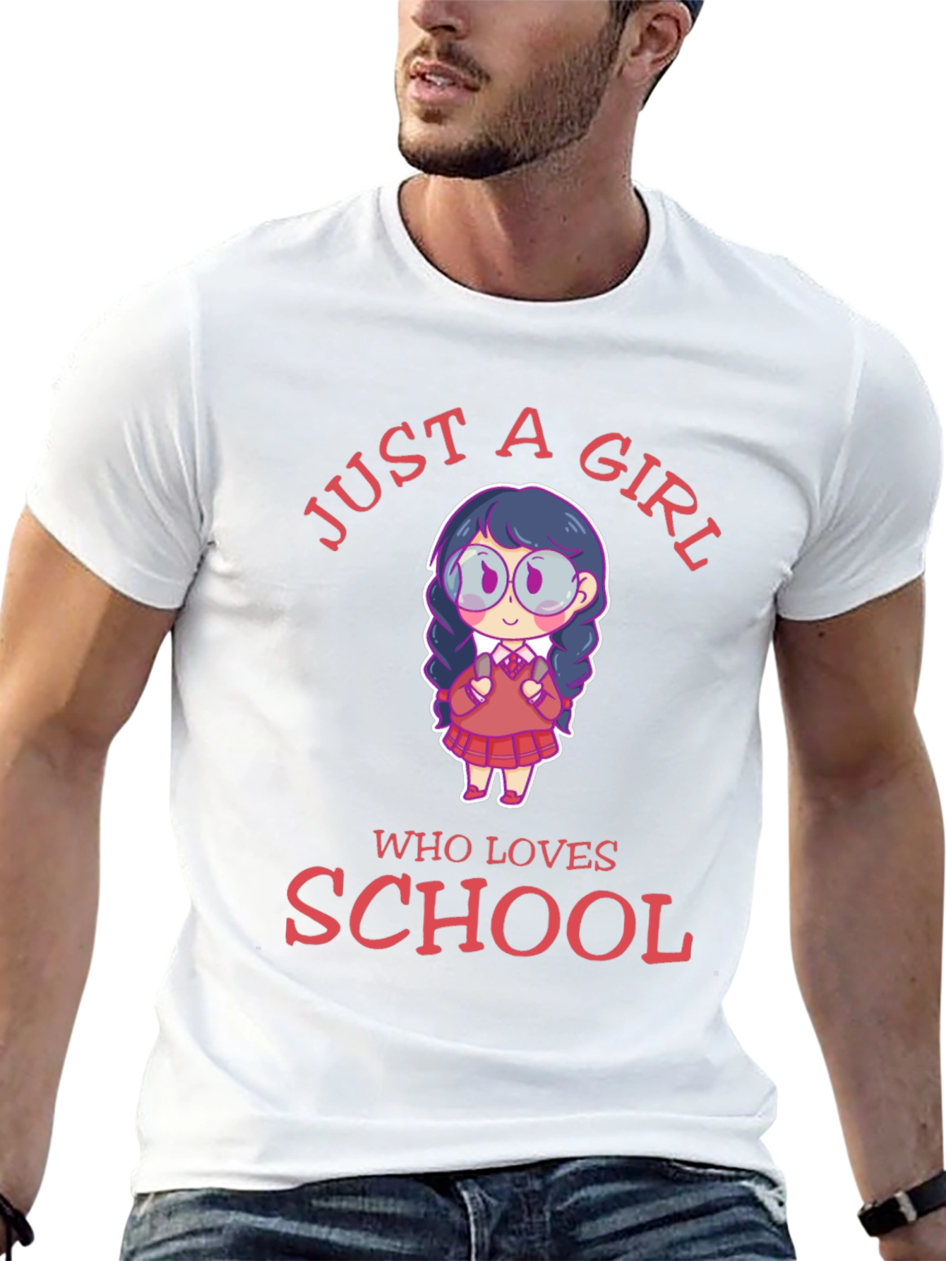 Just A Girl Who Loves School T-Shirt