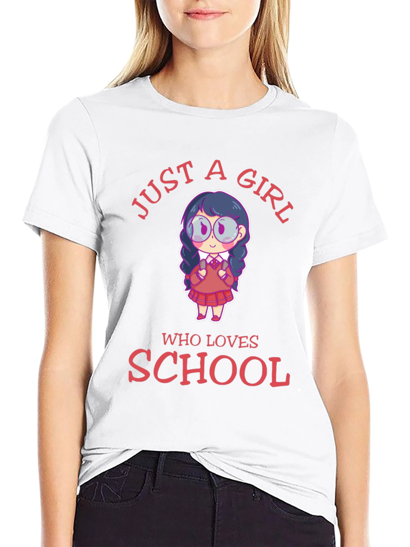Just A Girl Who Loves School T-Shirt