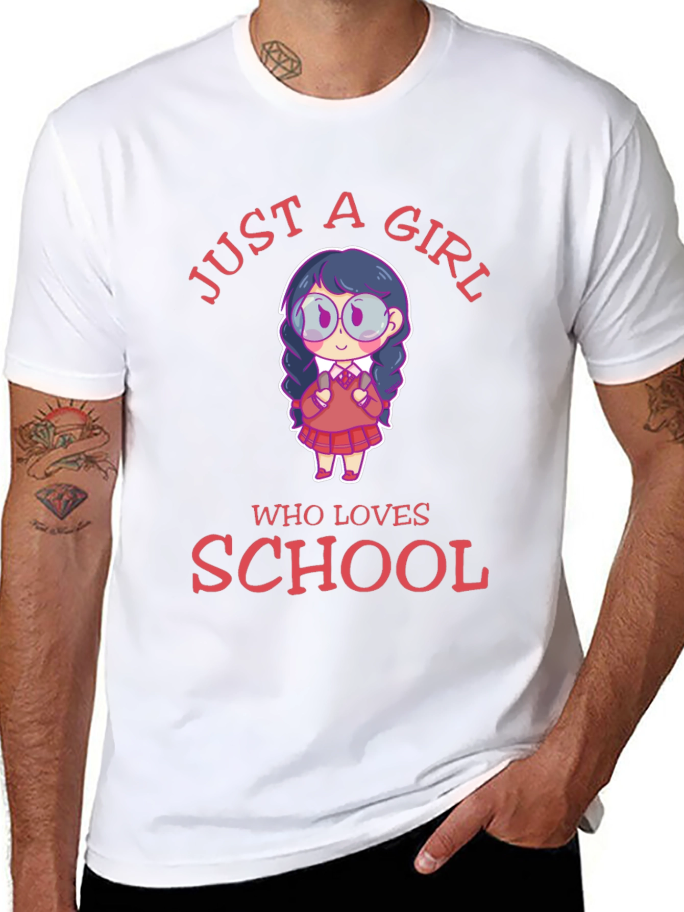 Just A Girl Who Loves School T-Shirt