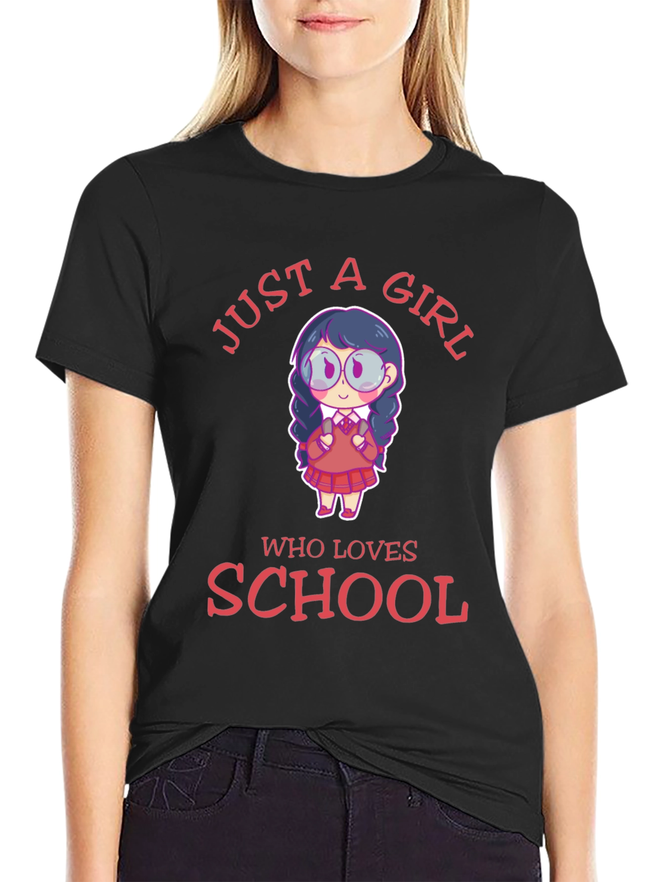Just A Girl Who Loves School T-Shirt