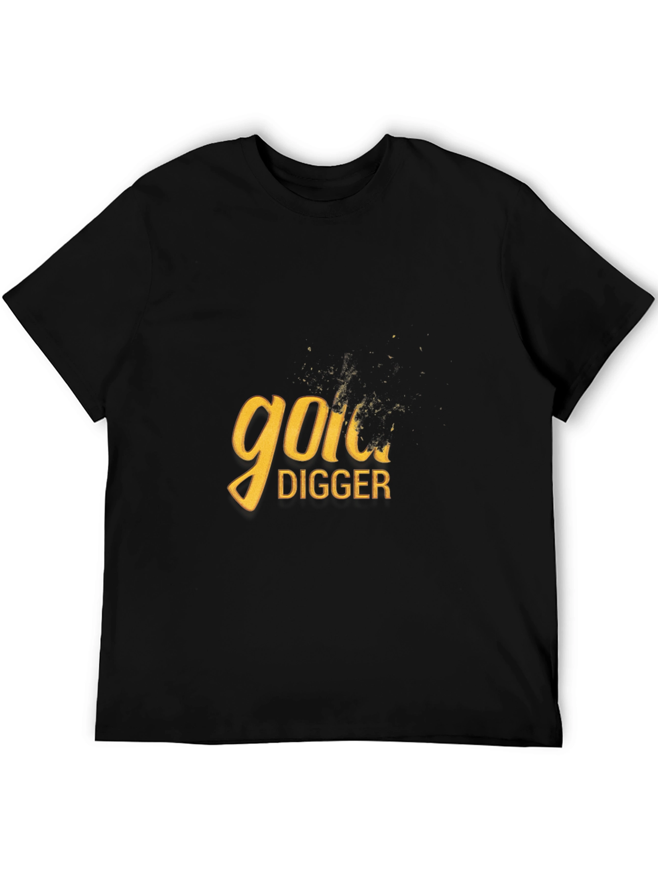 Gold Digger Graphic Tee - Black Cotton Blend