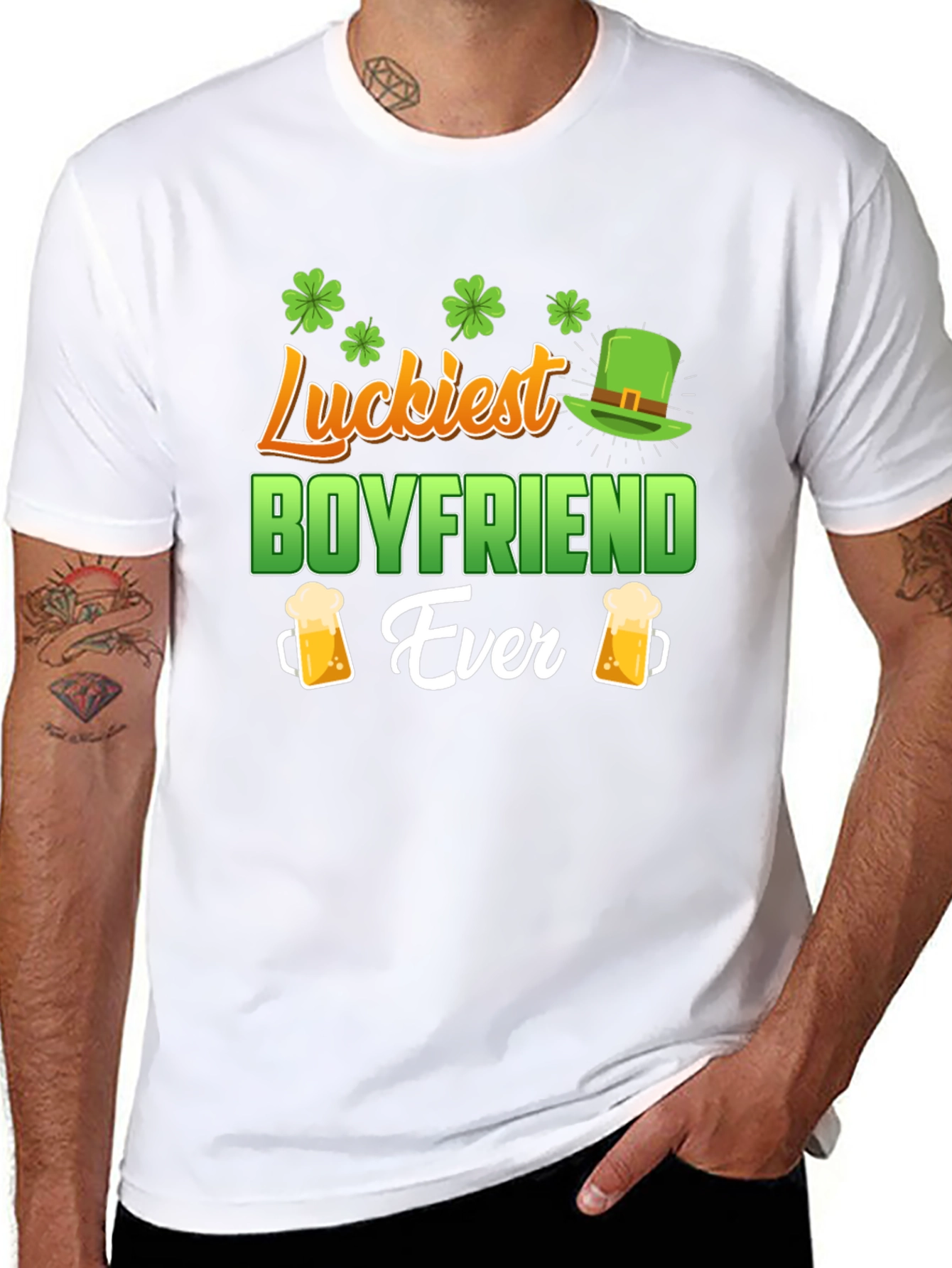 Luckiest Boyfriend Ever St. Patricks Day T-Shirt