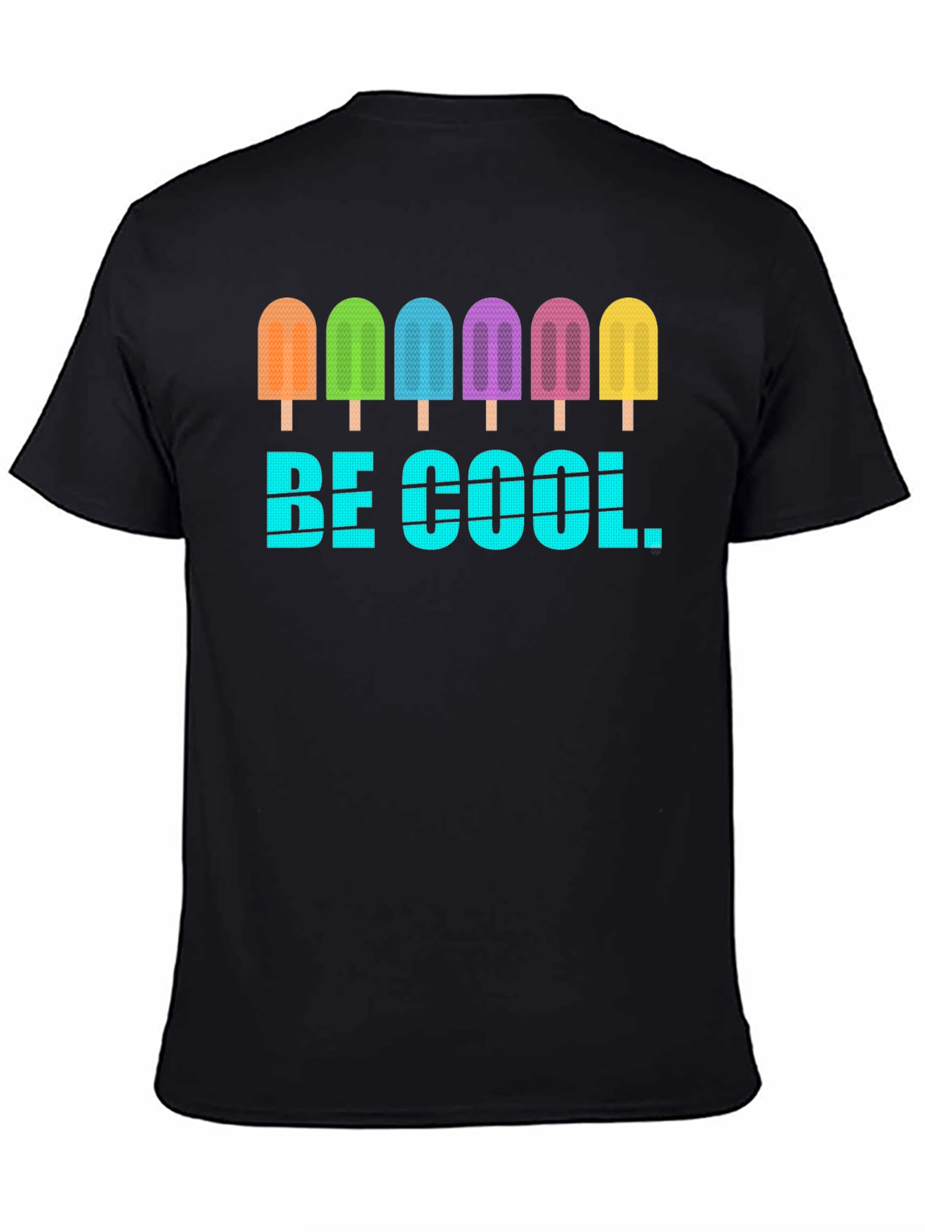 Be Cool Popsicle Graphic Black T-Shirt