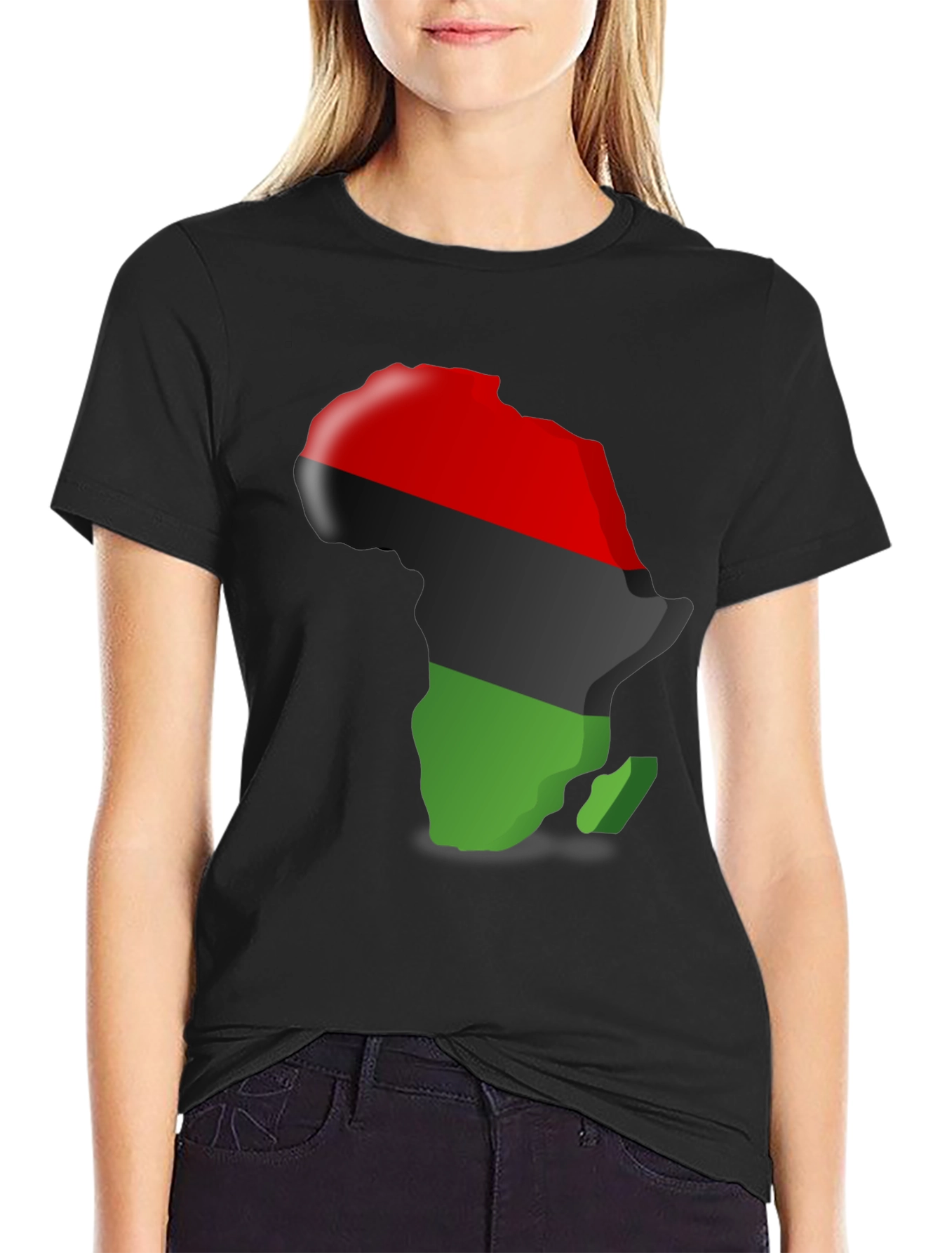 Pan-African Flag Africa Map T-Shirt