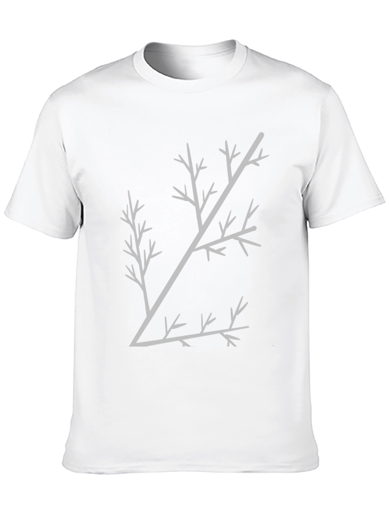 Abstract Tree Branch Graphic Tee - Black Cotton Shirt