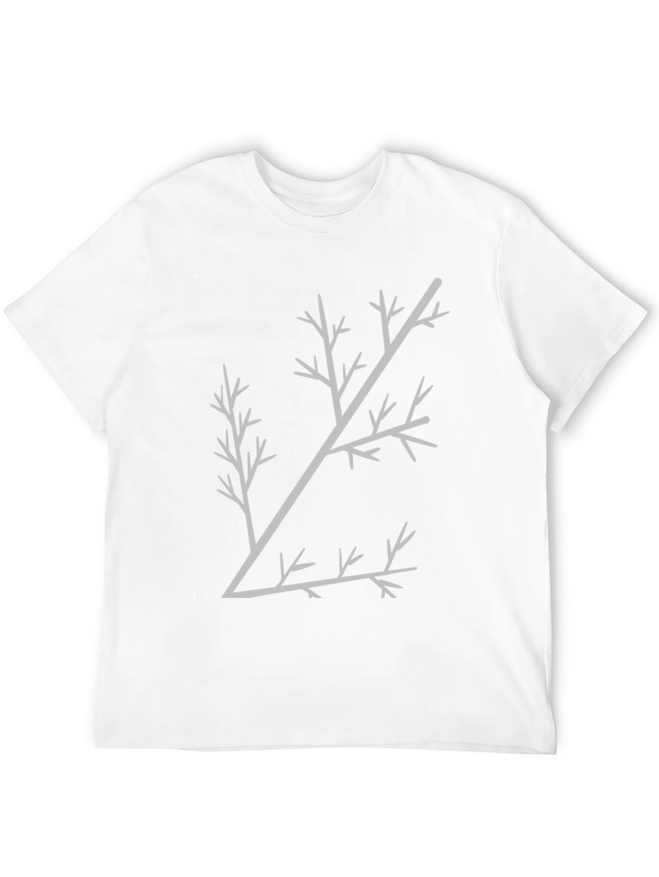 Abstract Tree Branch Graphic Tee - Black Cotton Shirt