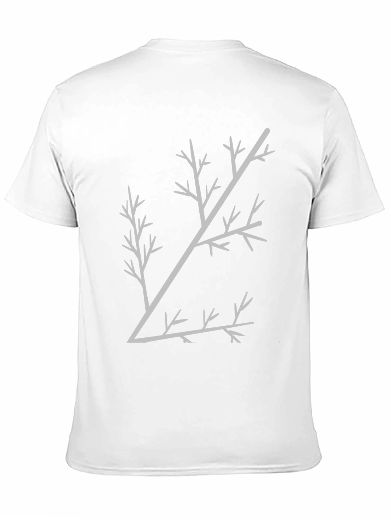 Abstract Tree Branch Graphic Tee - Black Cotton Shirt