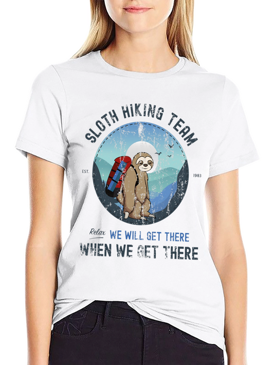 Sloth Hiking Team Graphic Tee