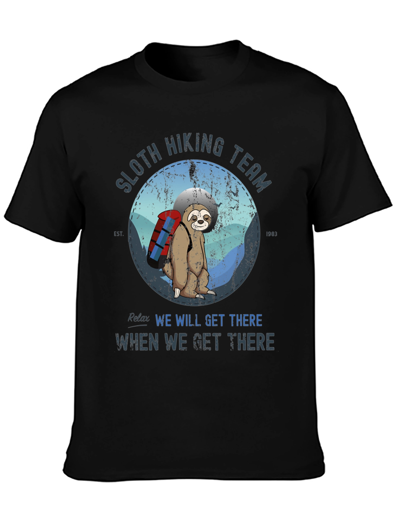 Sloth Hiking Team Graphic Tee