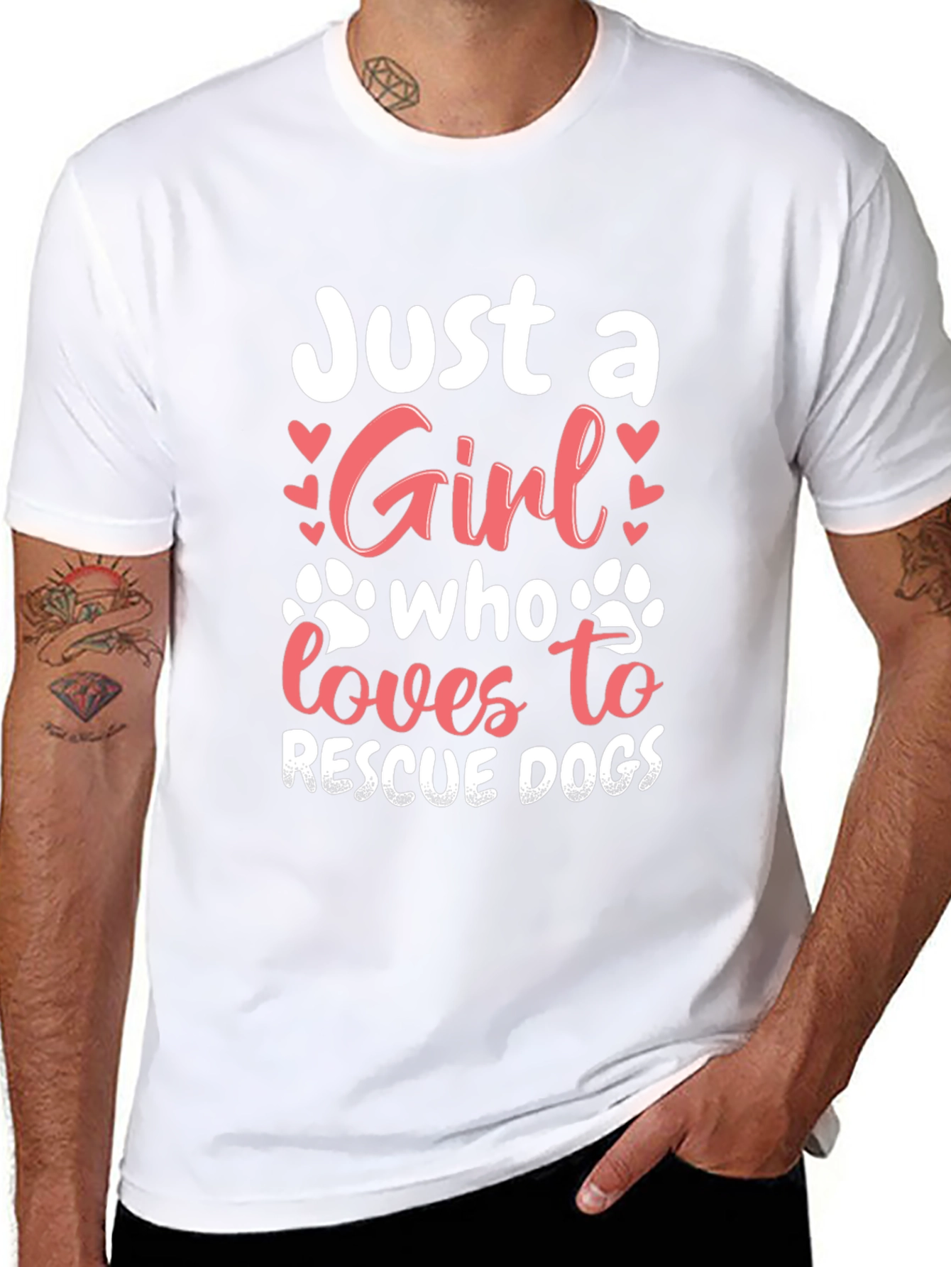 Rescue Dog Lover T-Shirt - Just A Girl