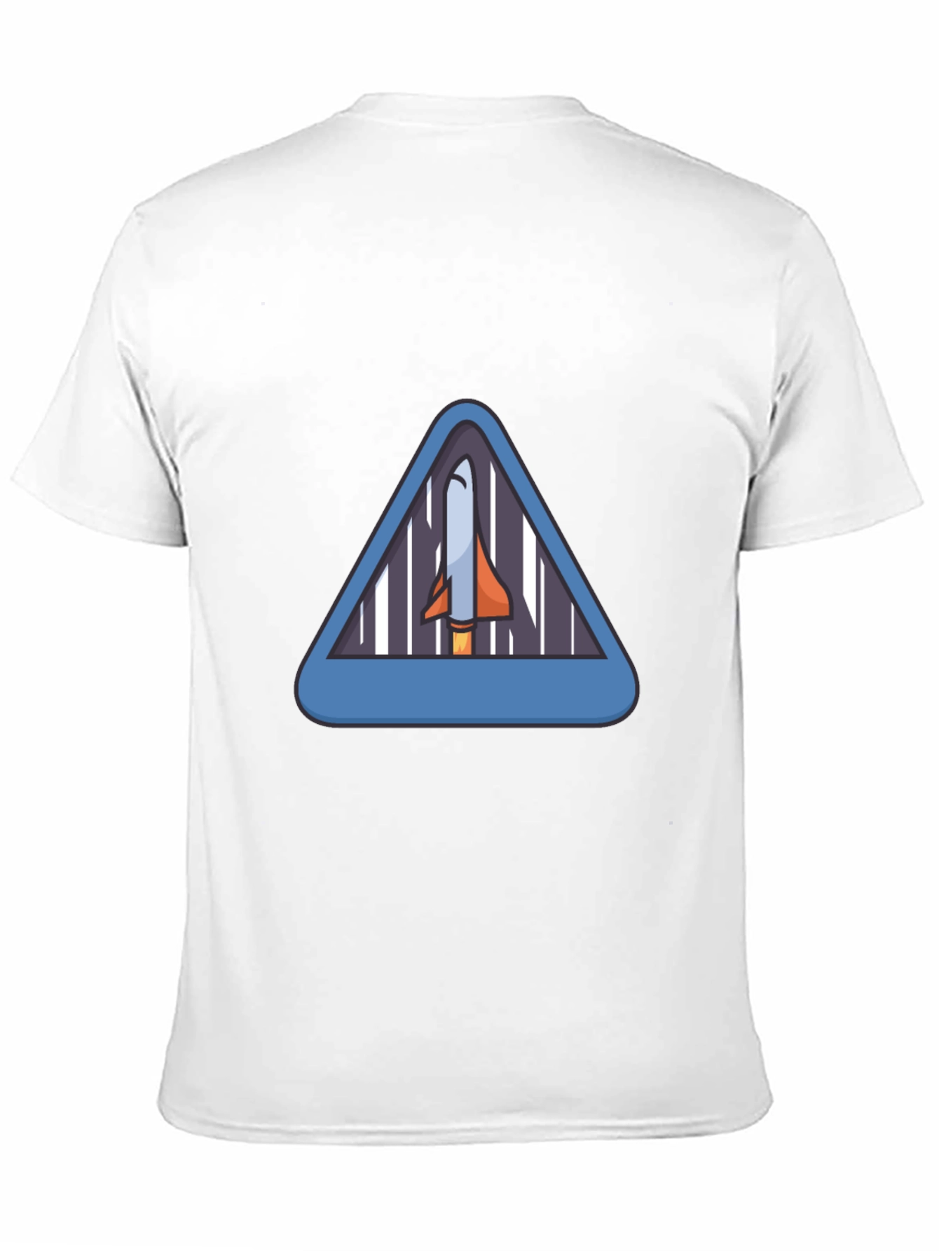 Rocket Triangle Graphic T-Shirt - Space Adventure Tee