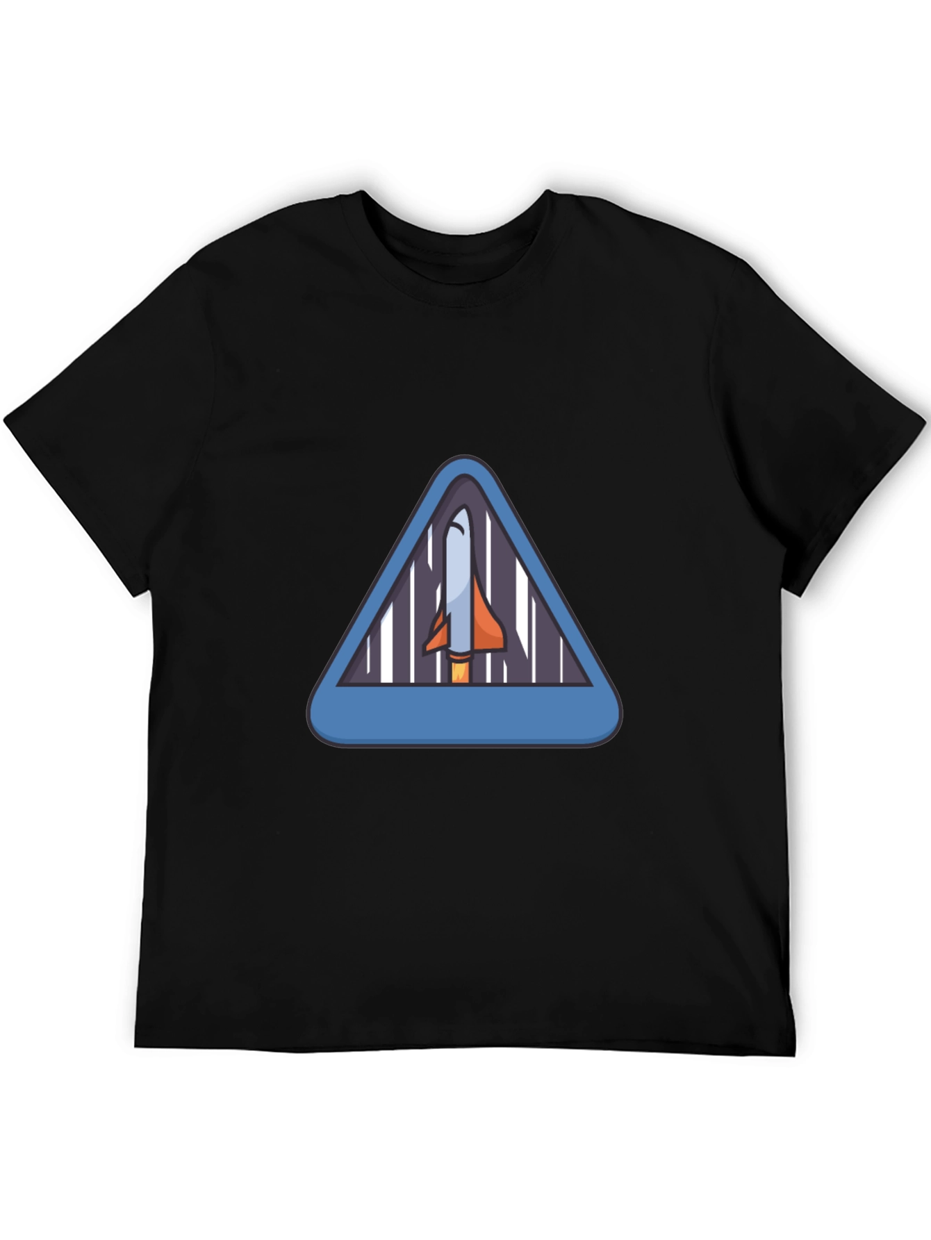 Rocket Triangle Graphic T-Shirt - Space Adventure Tee