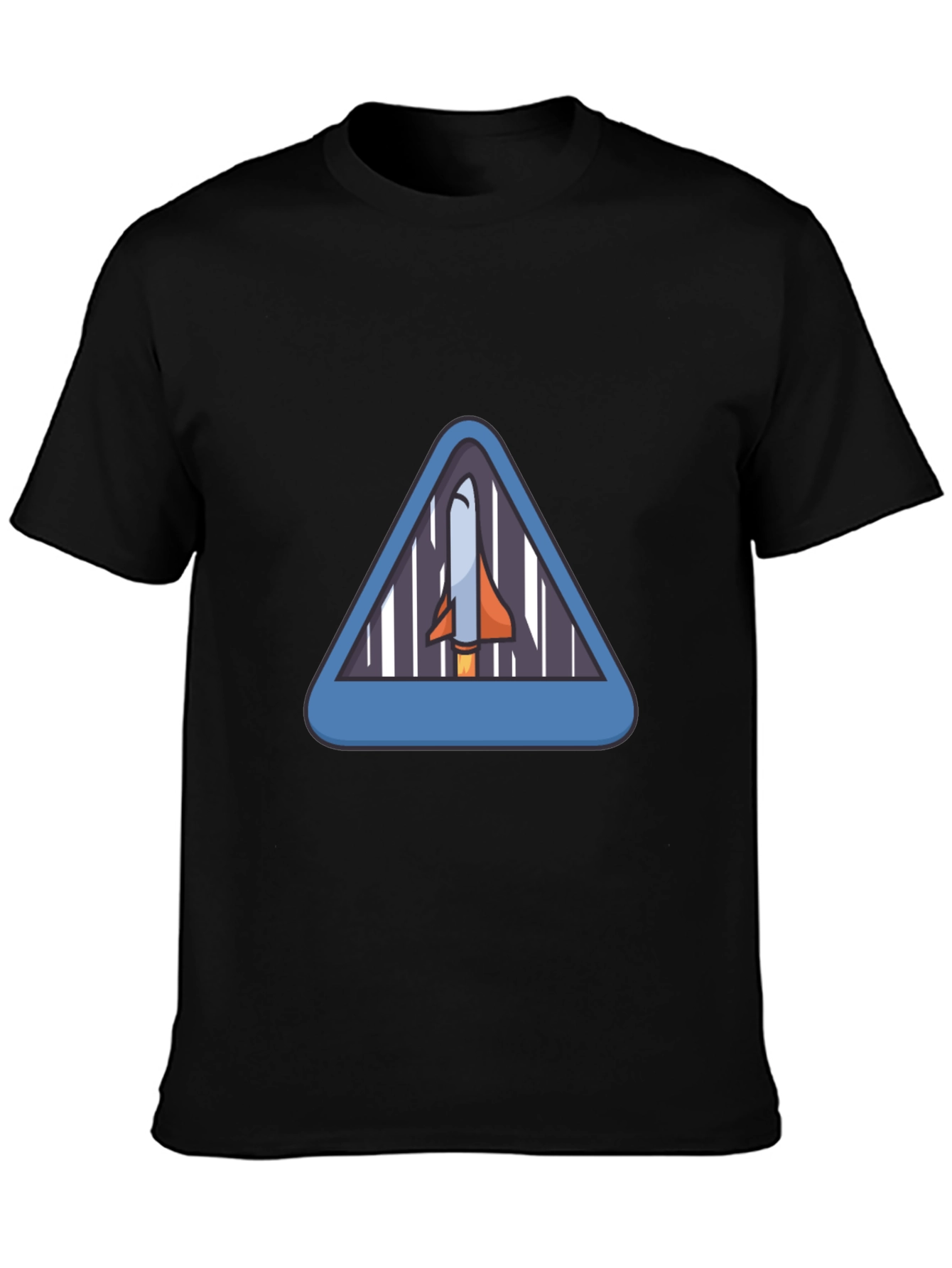 Rocket Triangle Graphic T-Shirt - Space Adventure Tee