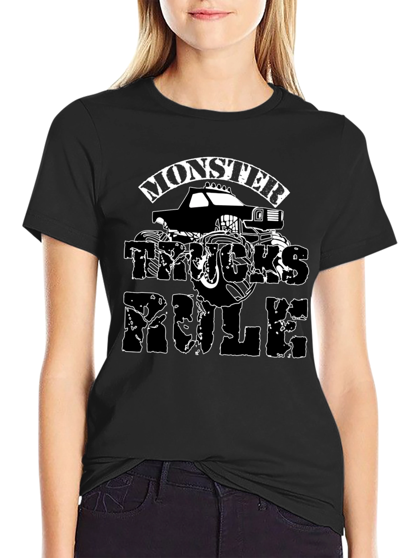 Monster Trucks Rule Black T-Shirt