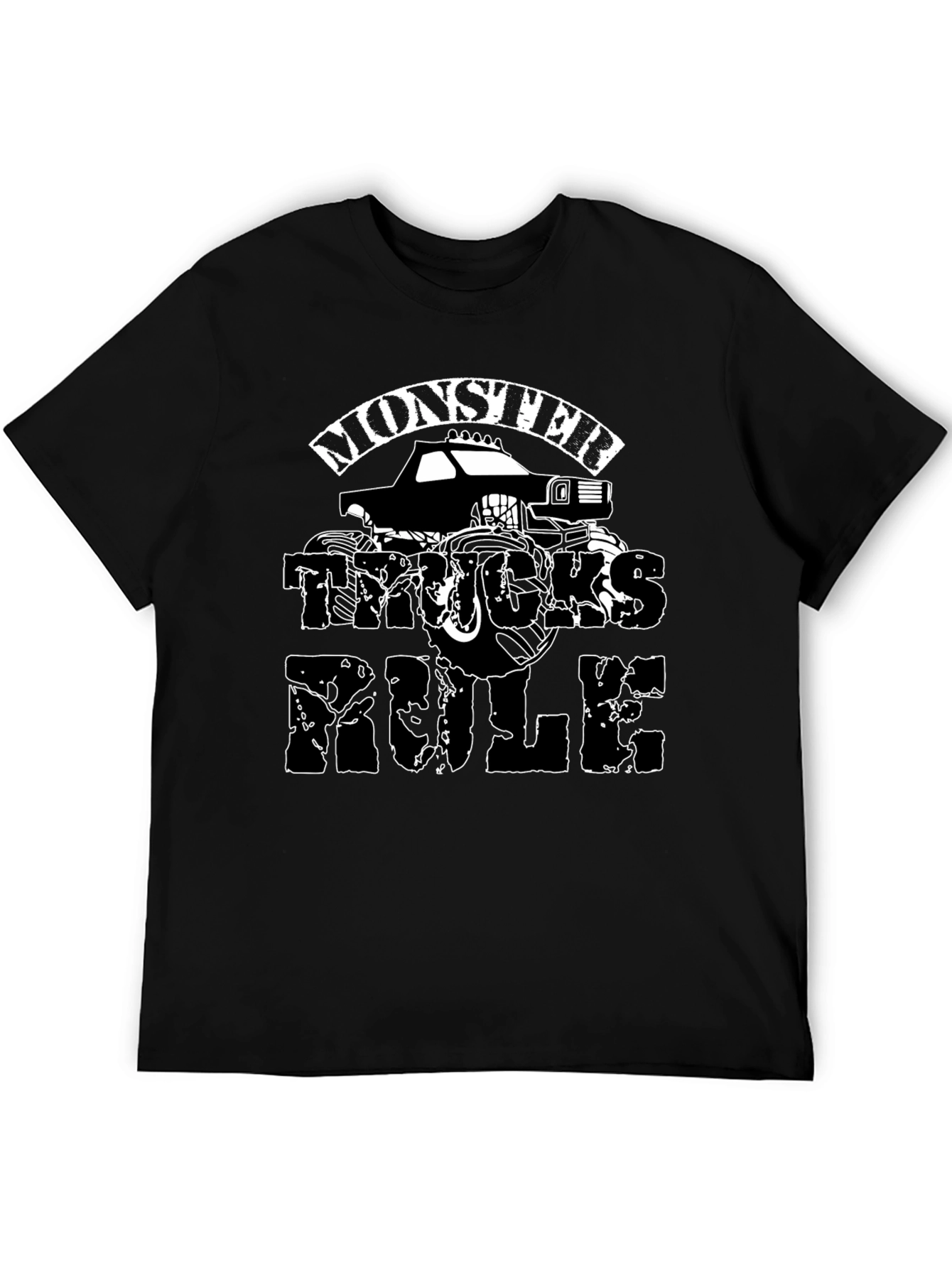 Monster Trucks Rule Black T-Shirt