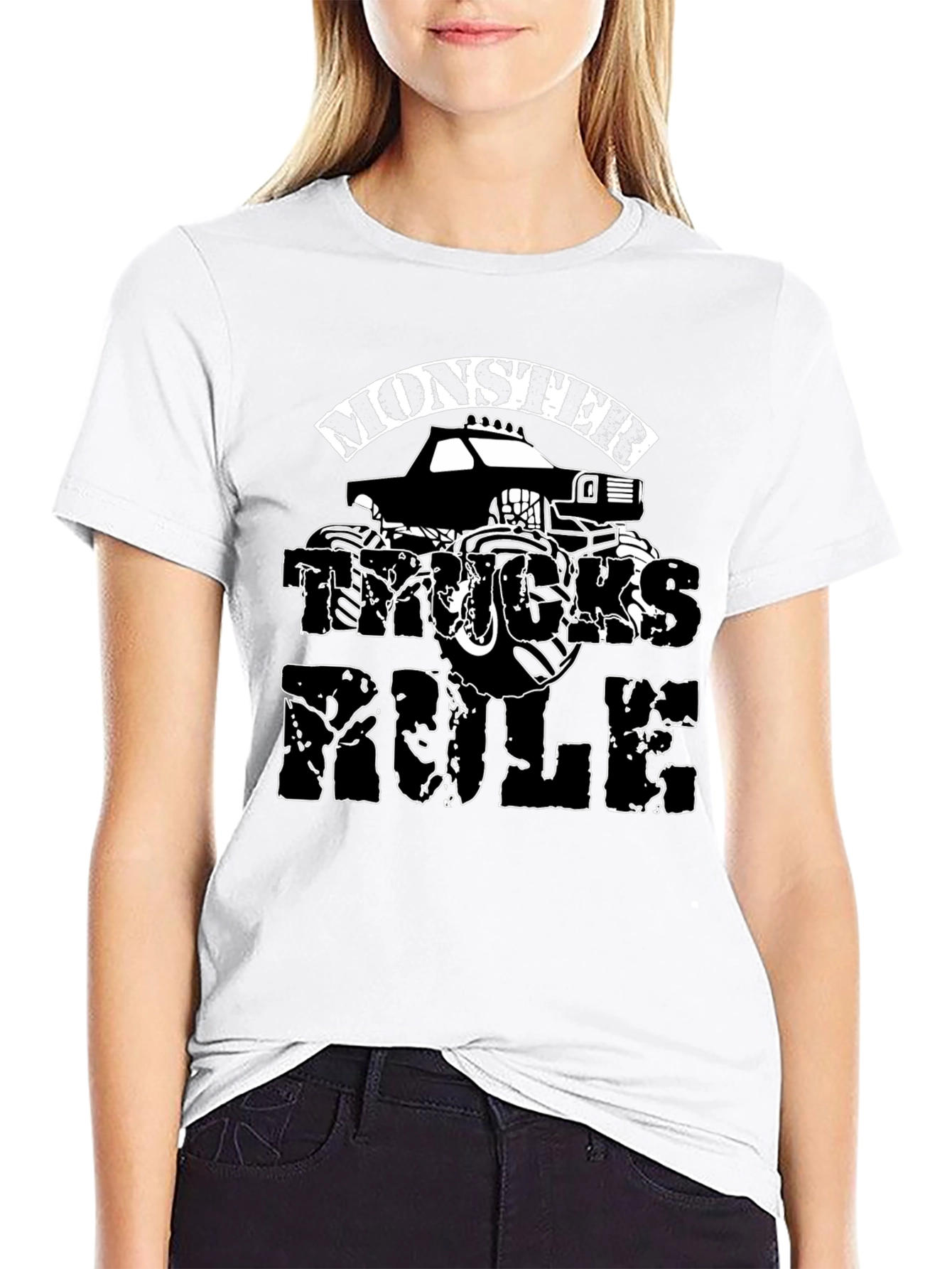 Monster Trucks Rule Black T-Shirt