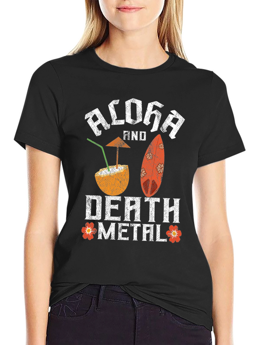 Aloha and Death Metal T-Shirt - Tropical Goth