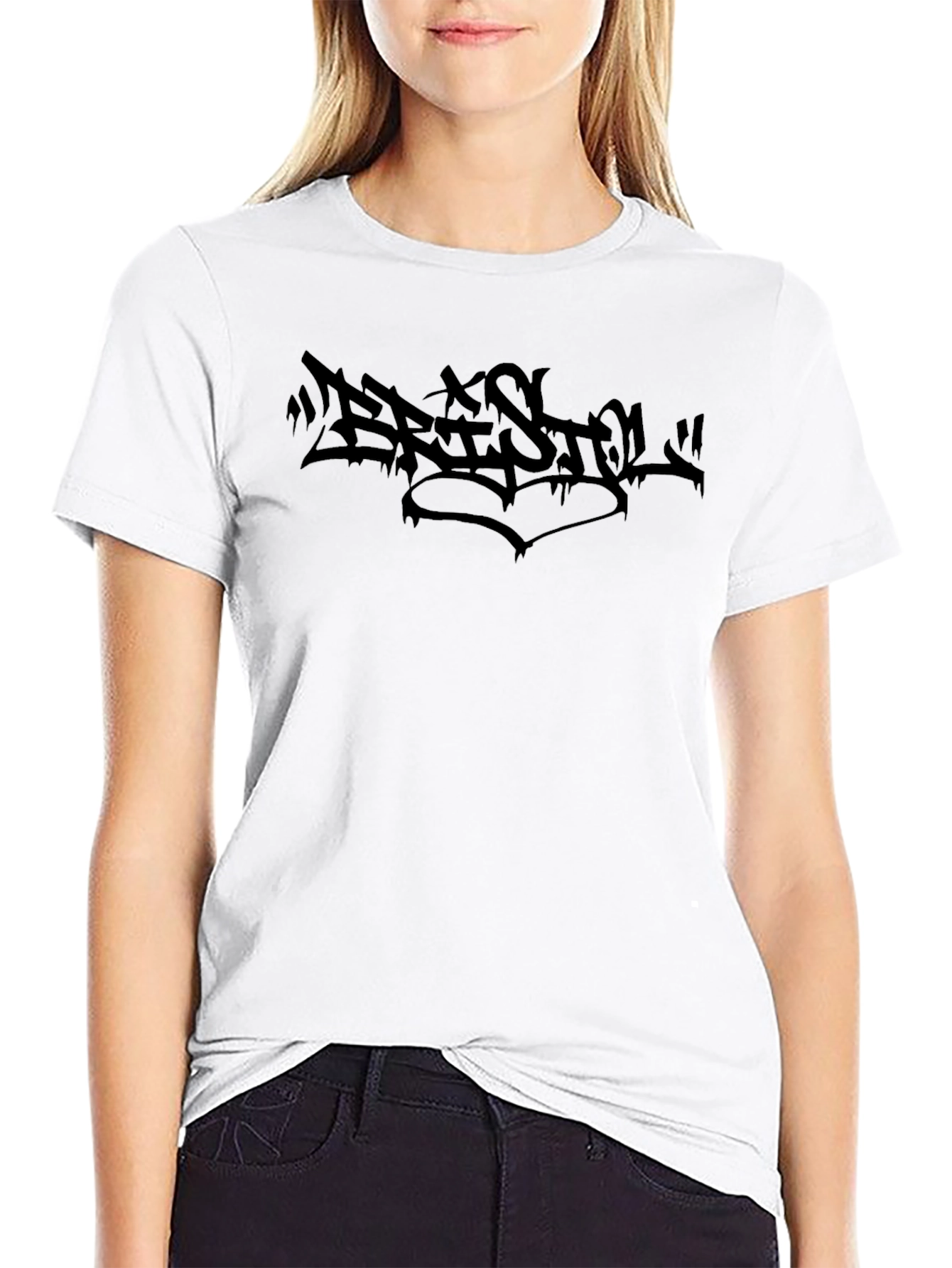 Black Bristol Graffiti Graphic T-Shirt