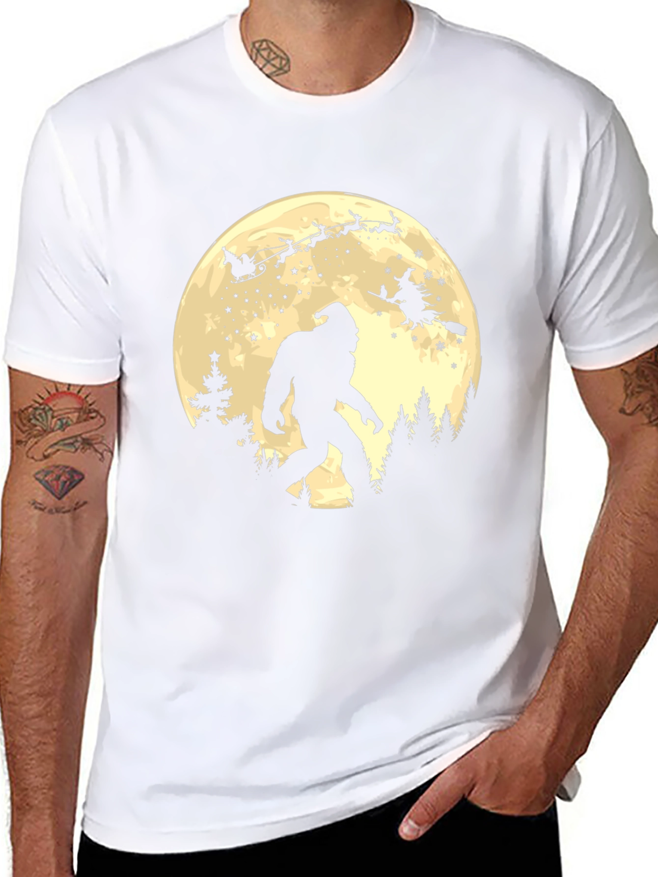 Bigfoot Santa Christmas T-Shirt
