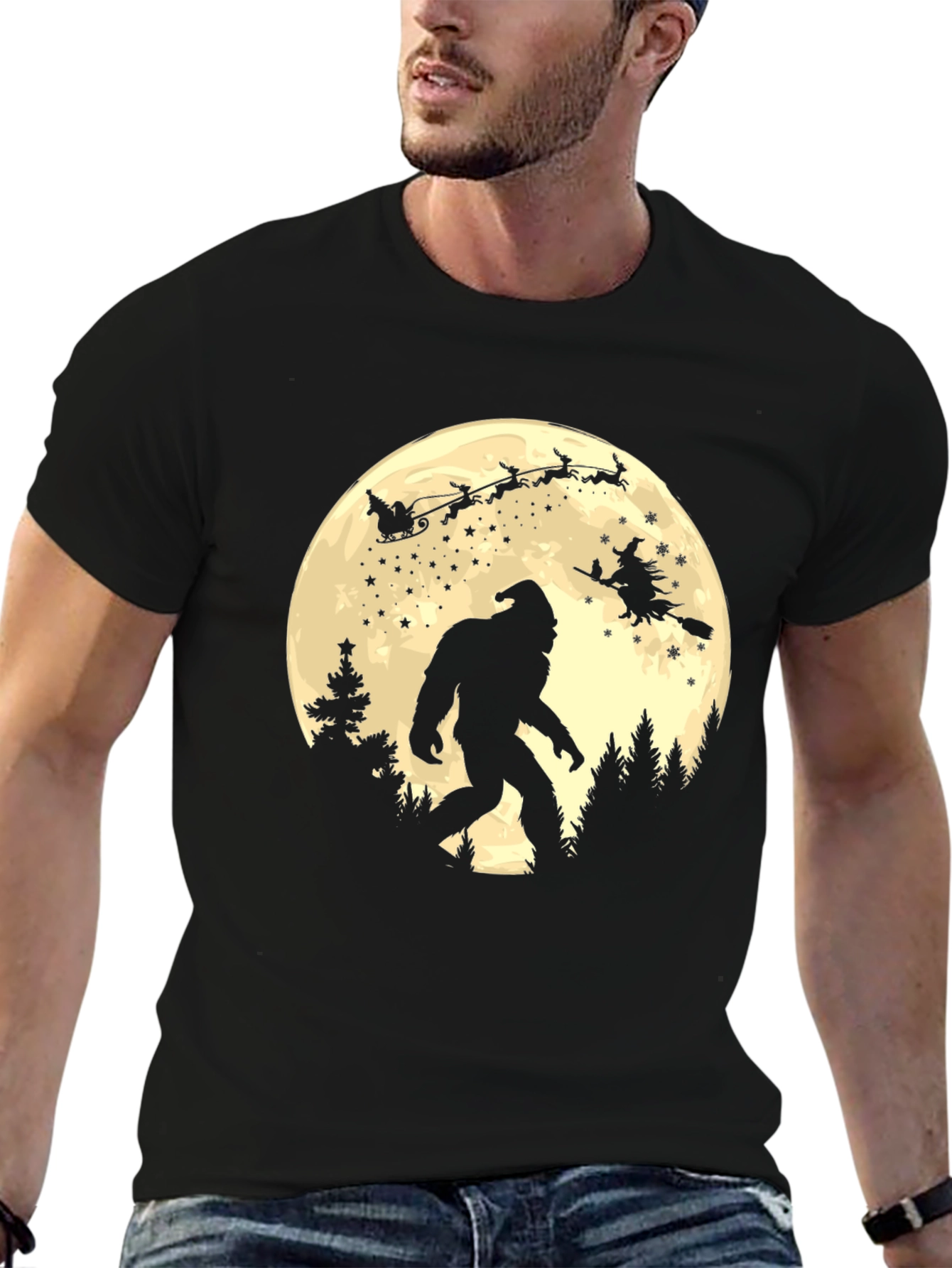 Bigfoot Santa Christmas T-Shirt