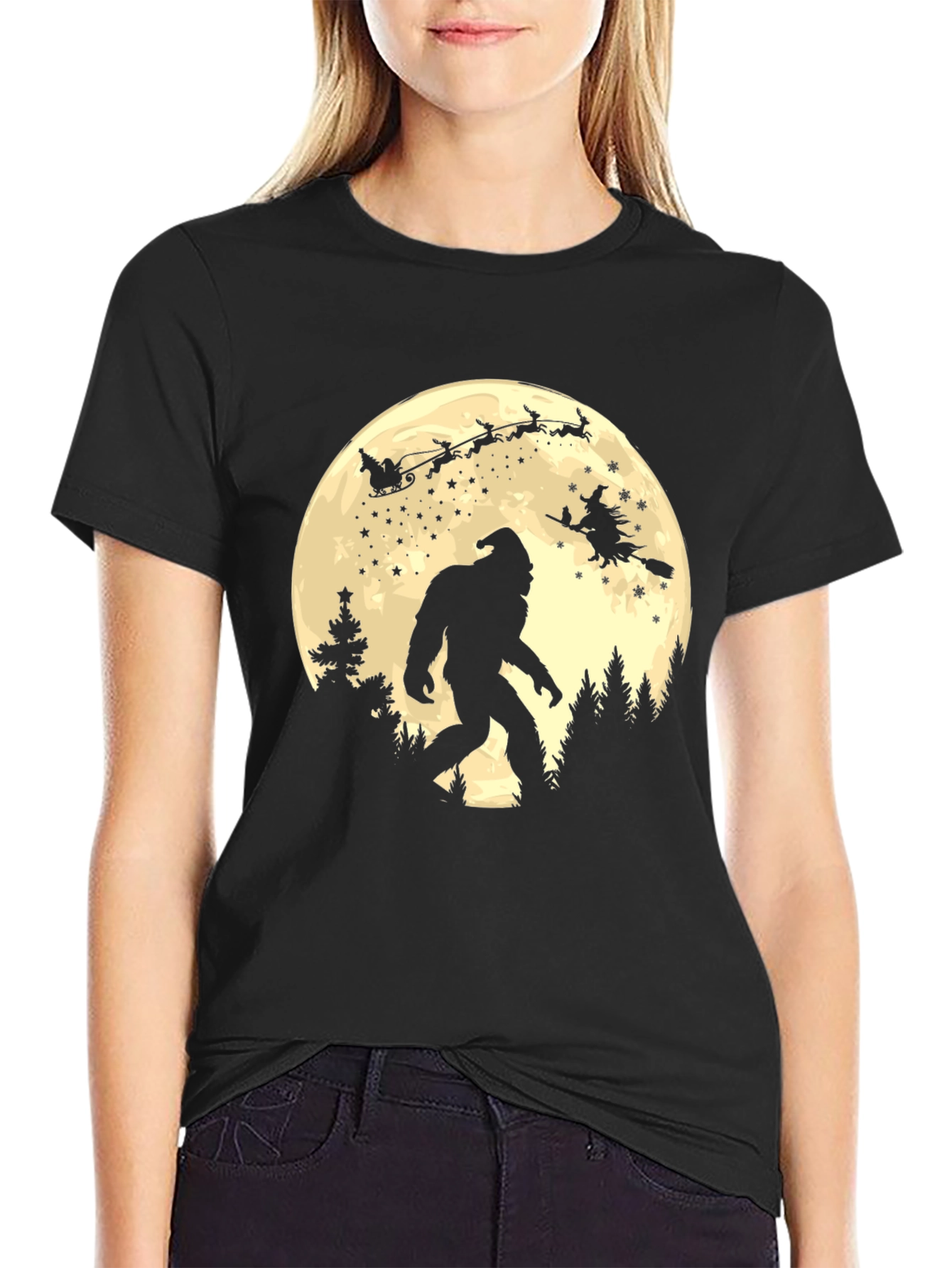 Bigfoot Santa Christmas T-Shirt