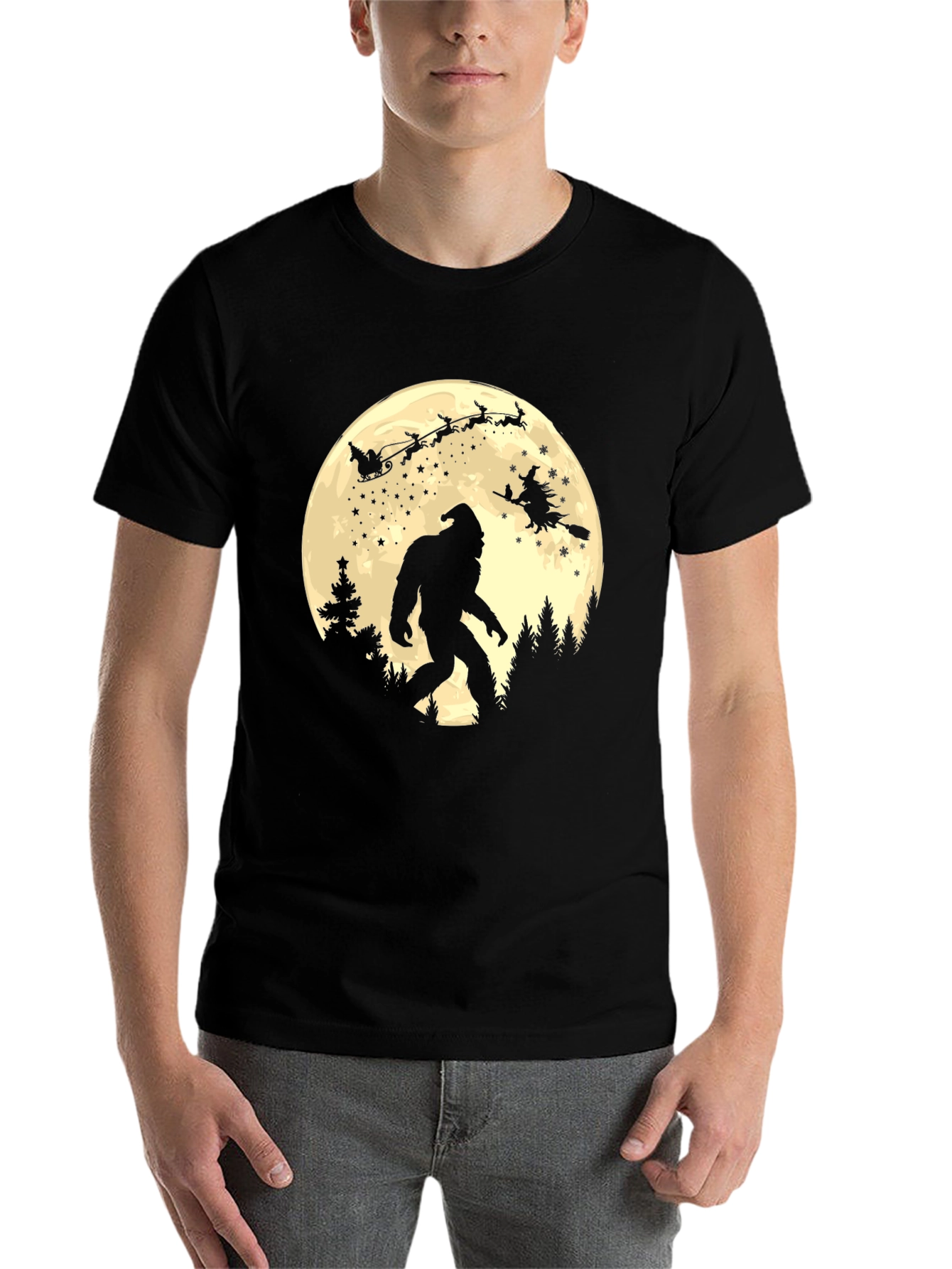 Bigfoot Santa Christmas T-Shirt