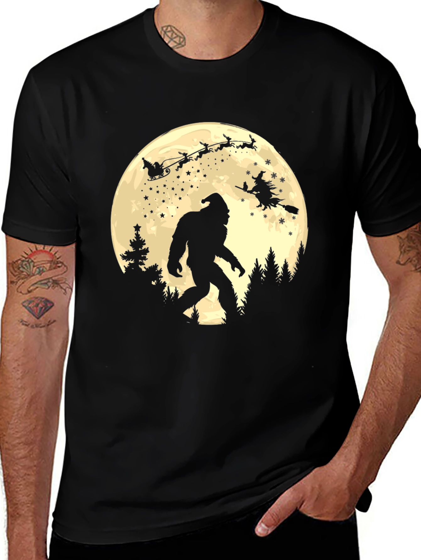Bigfoot Santa Christmas T-Shirt