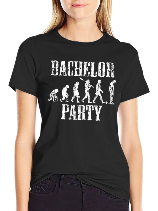 Bachelor Party Evolution Funny Graphic T-Shirt