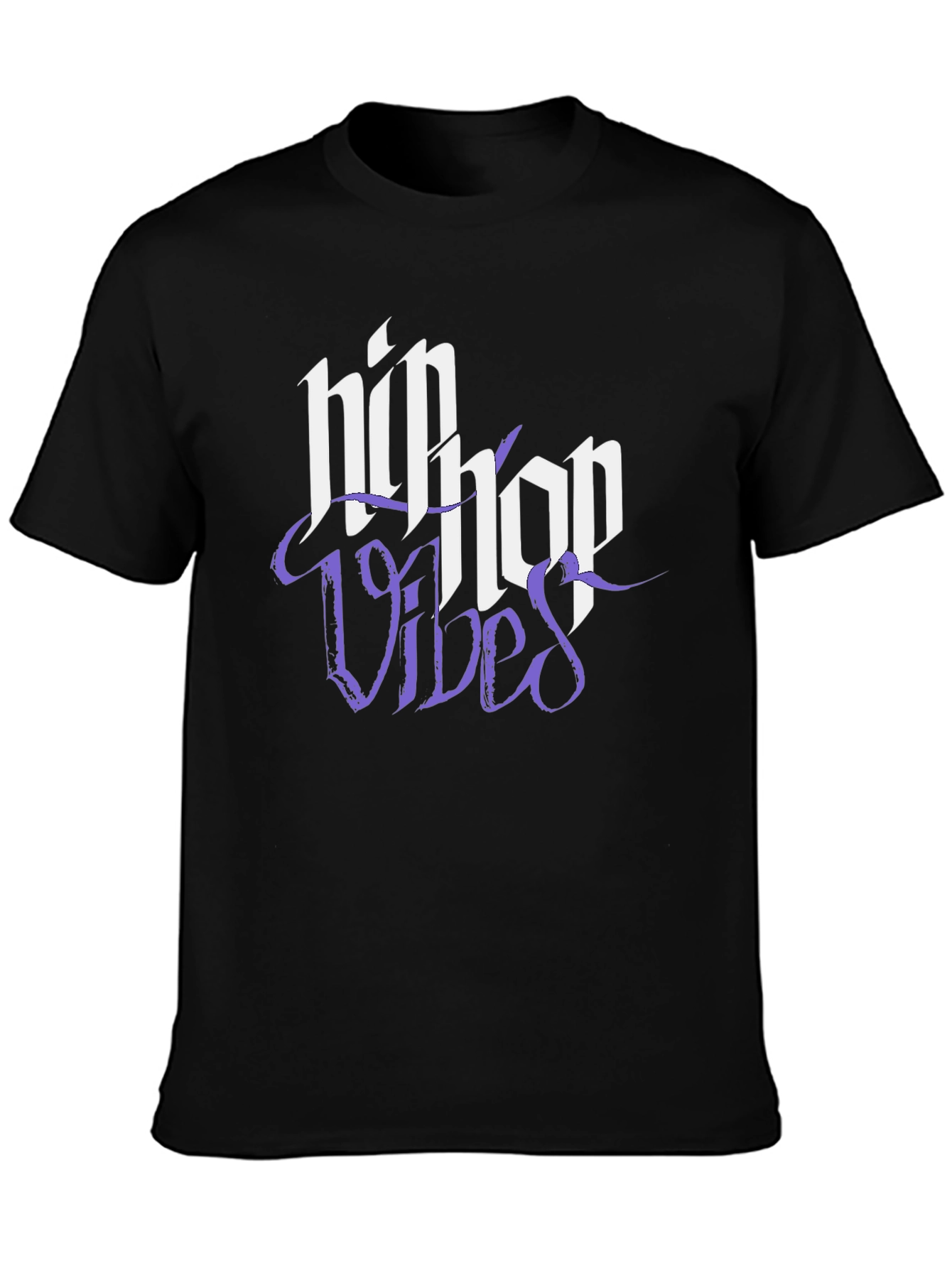 Hip Hop Vibes Black Graphic Tee
