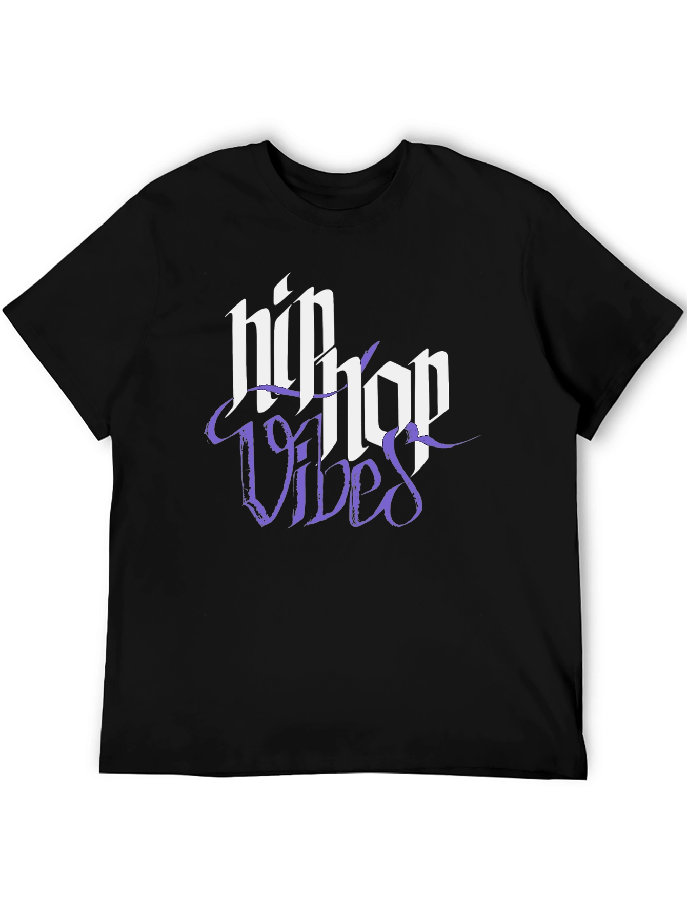 Hip Hop Vibes Black Graphic Tee