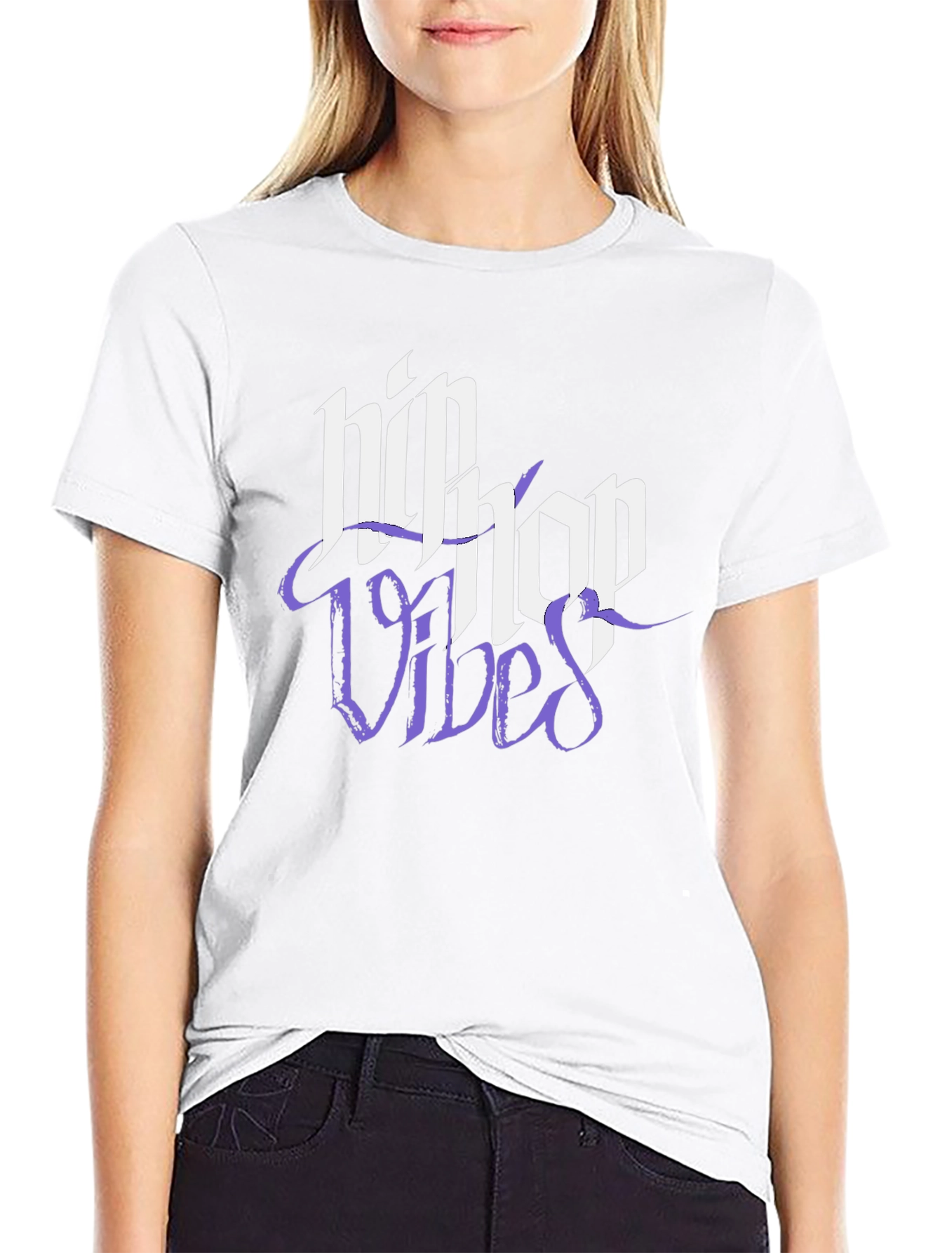 Hip Hop Vibes Black Graphic Tee