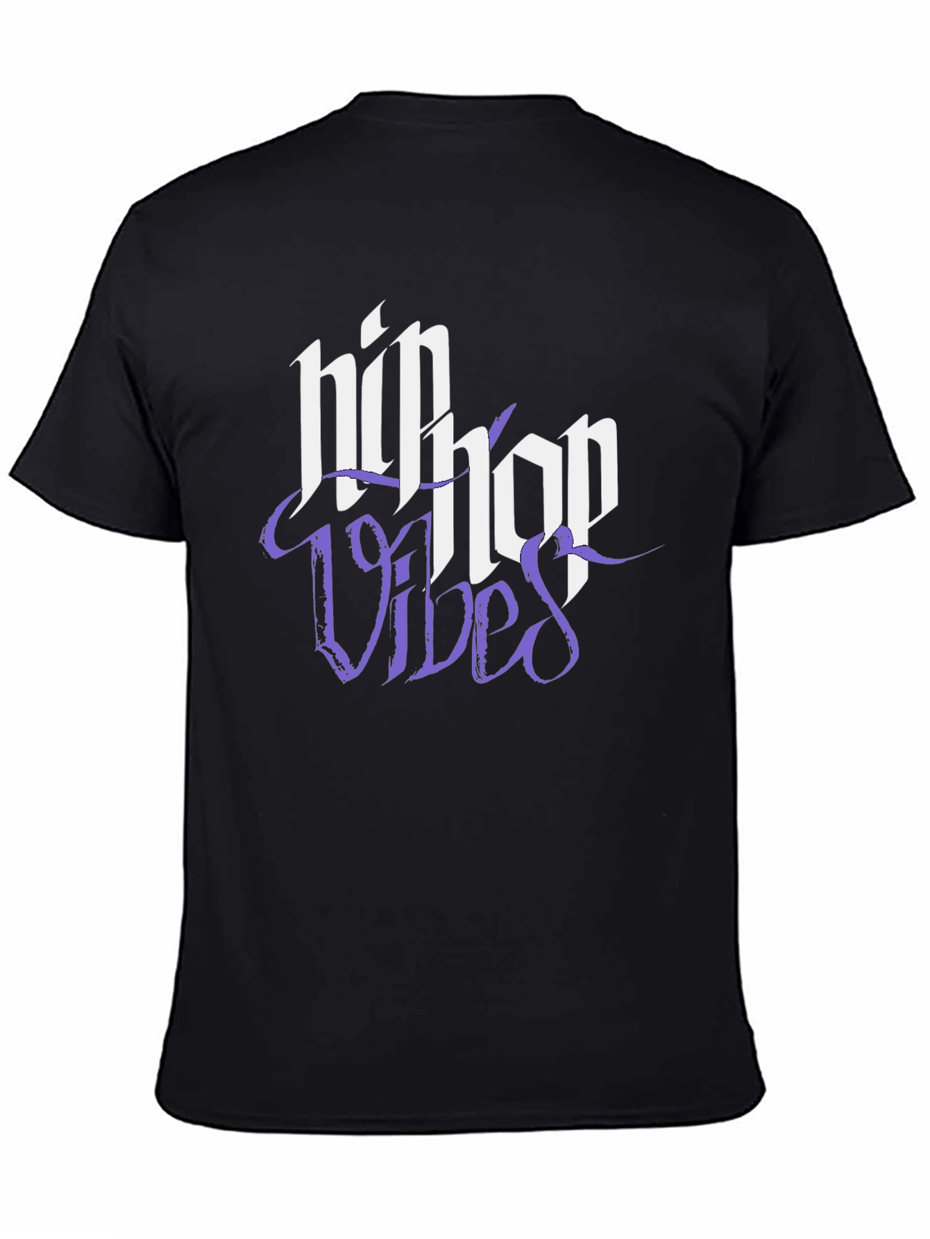 Hip Hop Vibes Black Graphic Tee