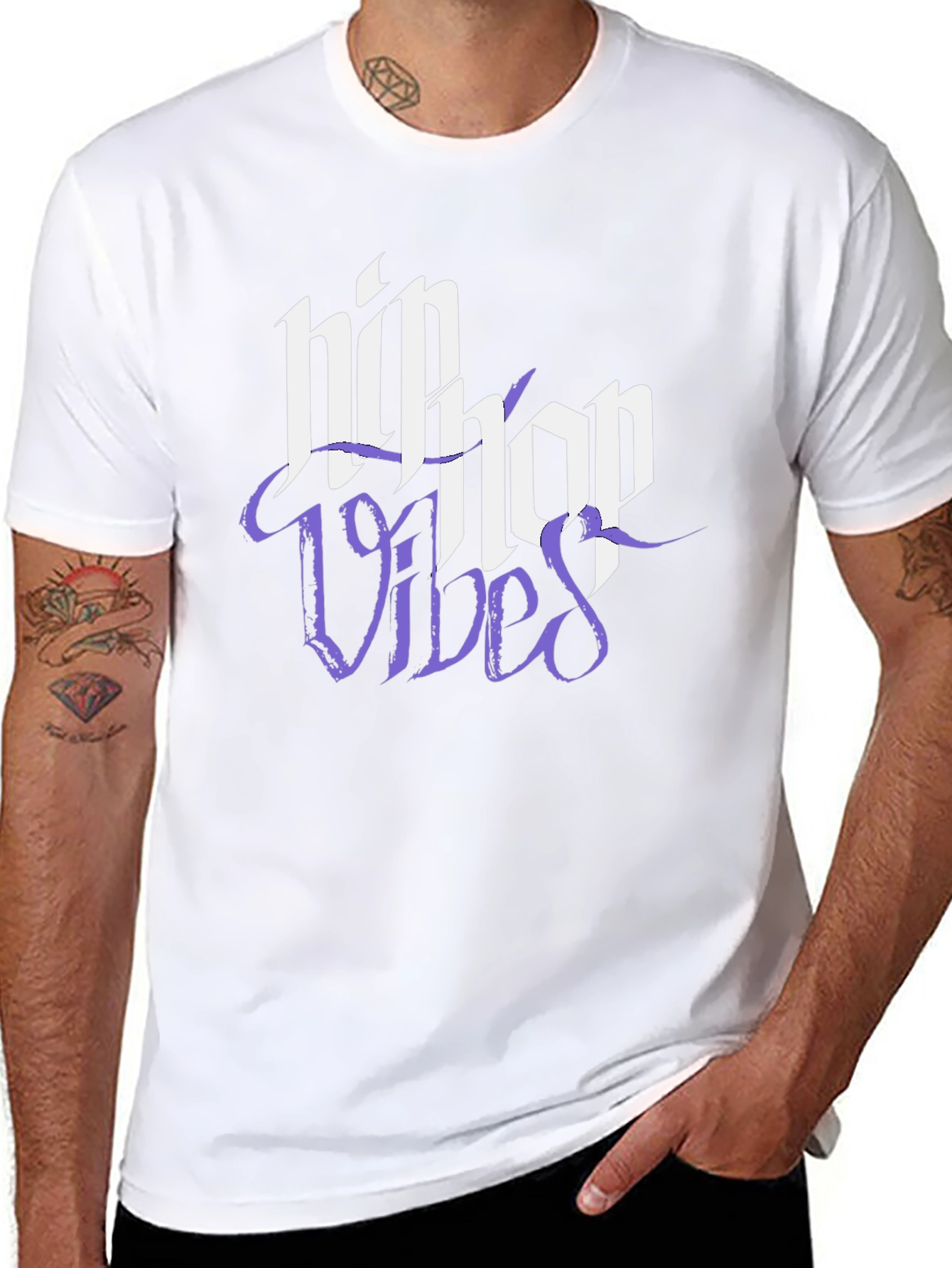 Hip Hop Vibes Black Graphic Tee