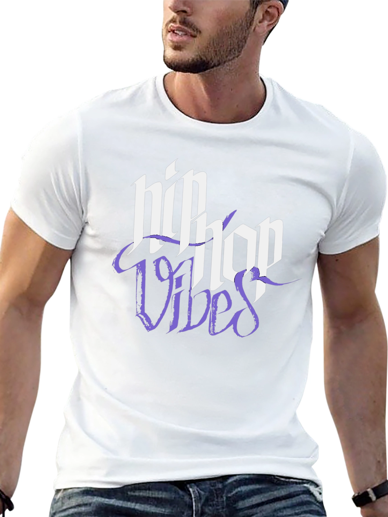 Hip Hop Vibes Black Graphic Tee