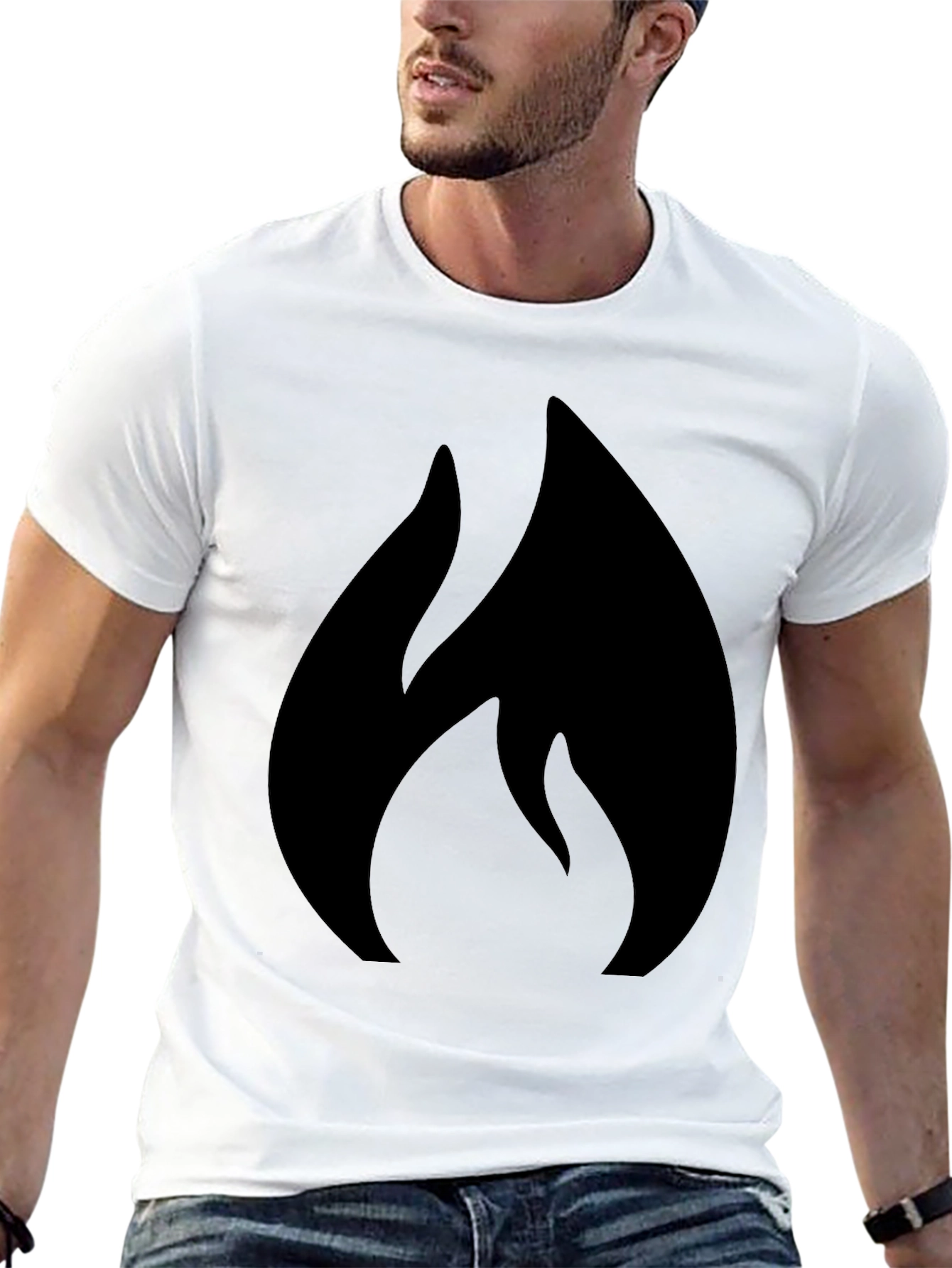 Flame Graphic Black T-Shirt