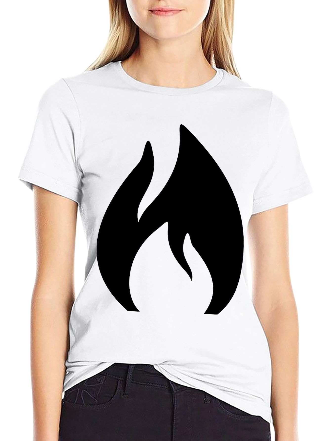 Flame Graphic Black T-Shirt