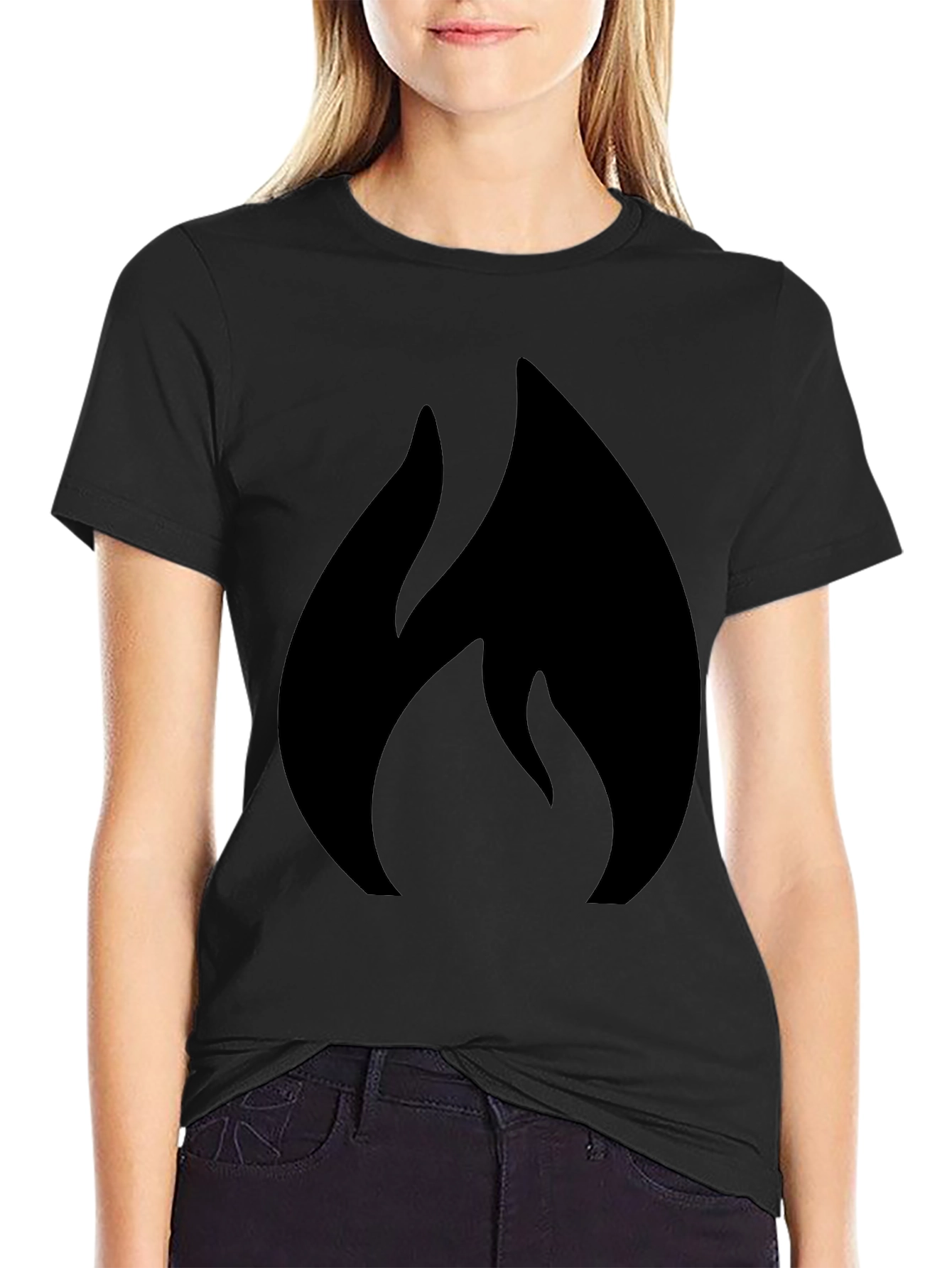Flame Graphic Black T-Shirt