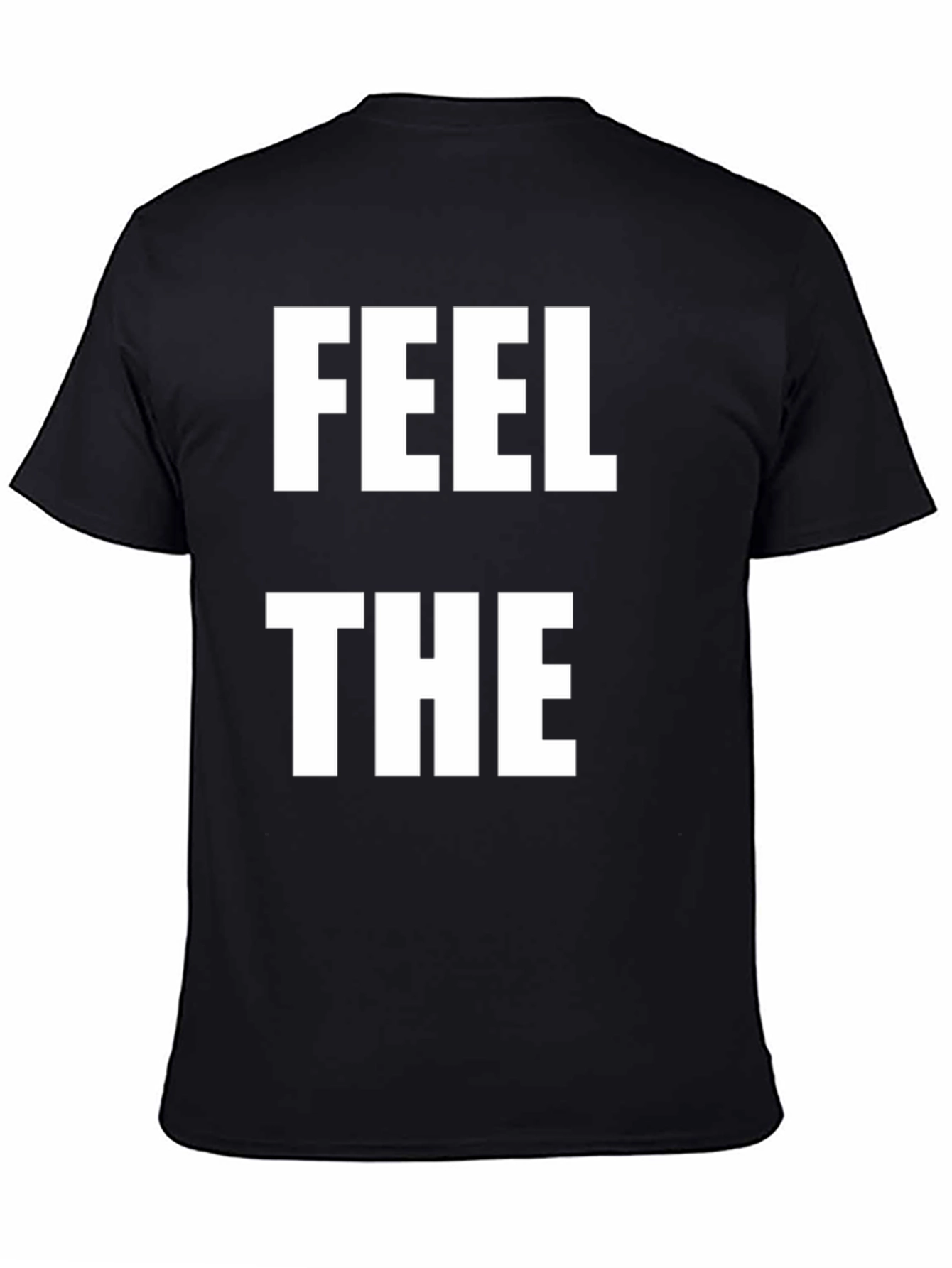 Feel The T-Shirt Black Cotton Tee