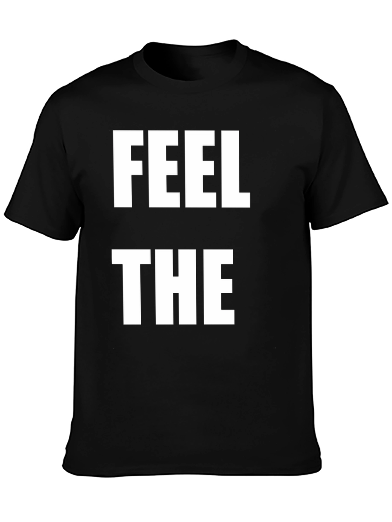 Feel The T-Shirt Black Cotton Tee