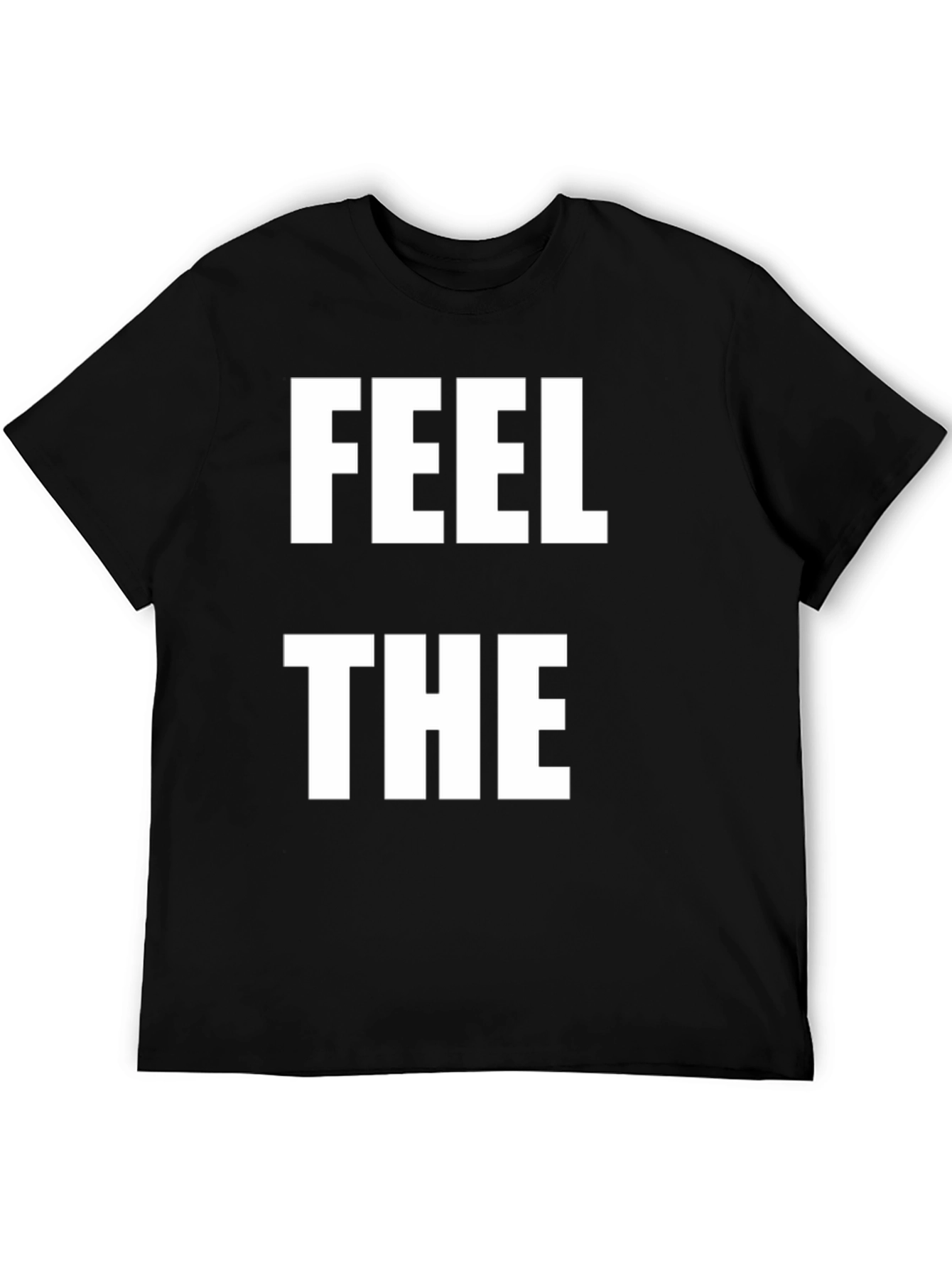 Feel The T-Shirt Black Cotton Tee