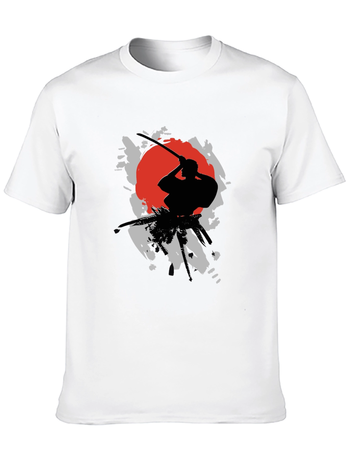 Samurai Silhouette T-Shirt - Rising Sun Design