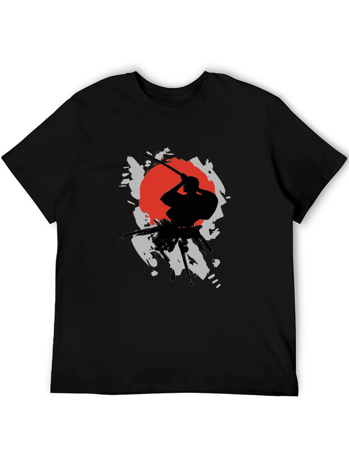 Samurai Silhouette T-Shirt - Rising Sun Design