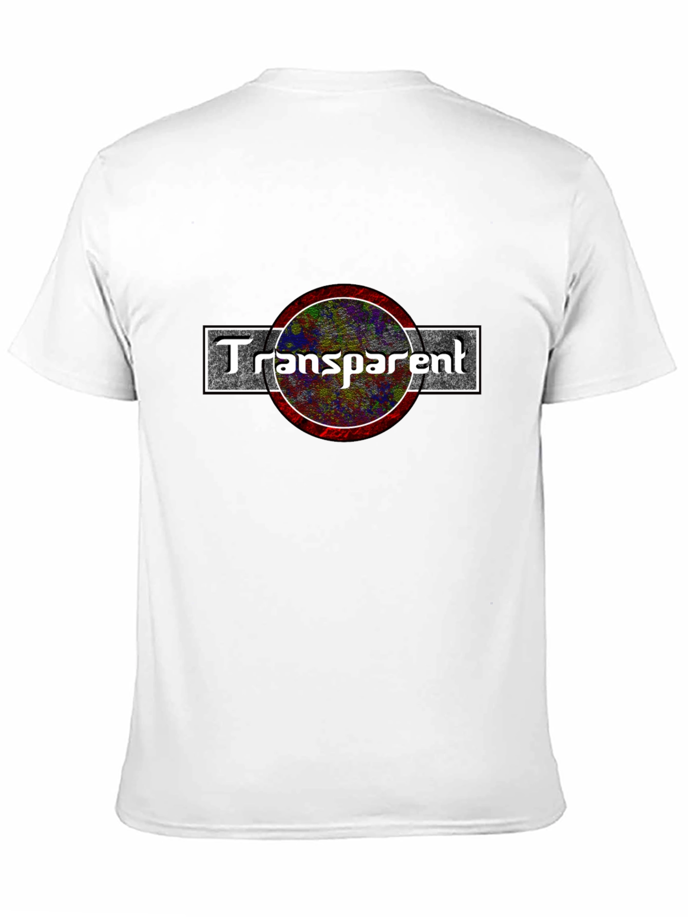 Transparent Graphic Tee - Black Cotton Blend T-Shirt