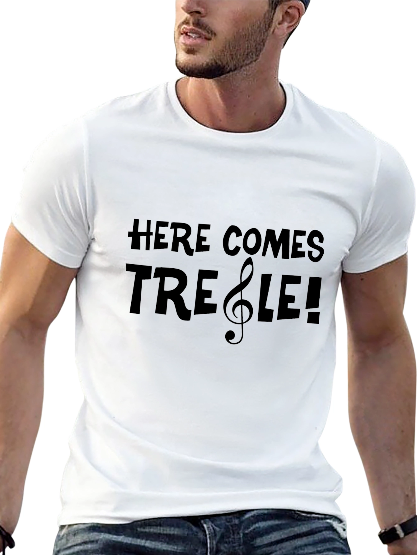 Here Comes Treble! Music Pun T-Shirt