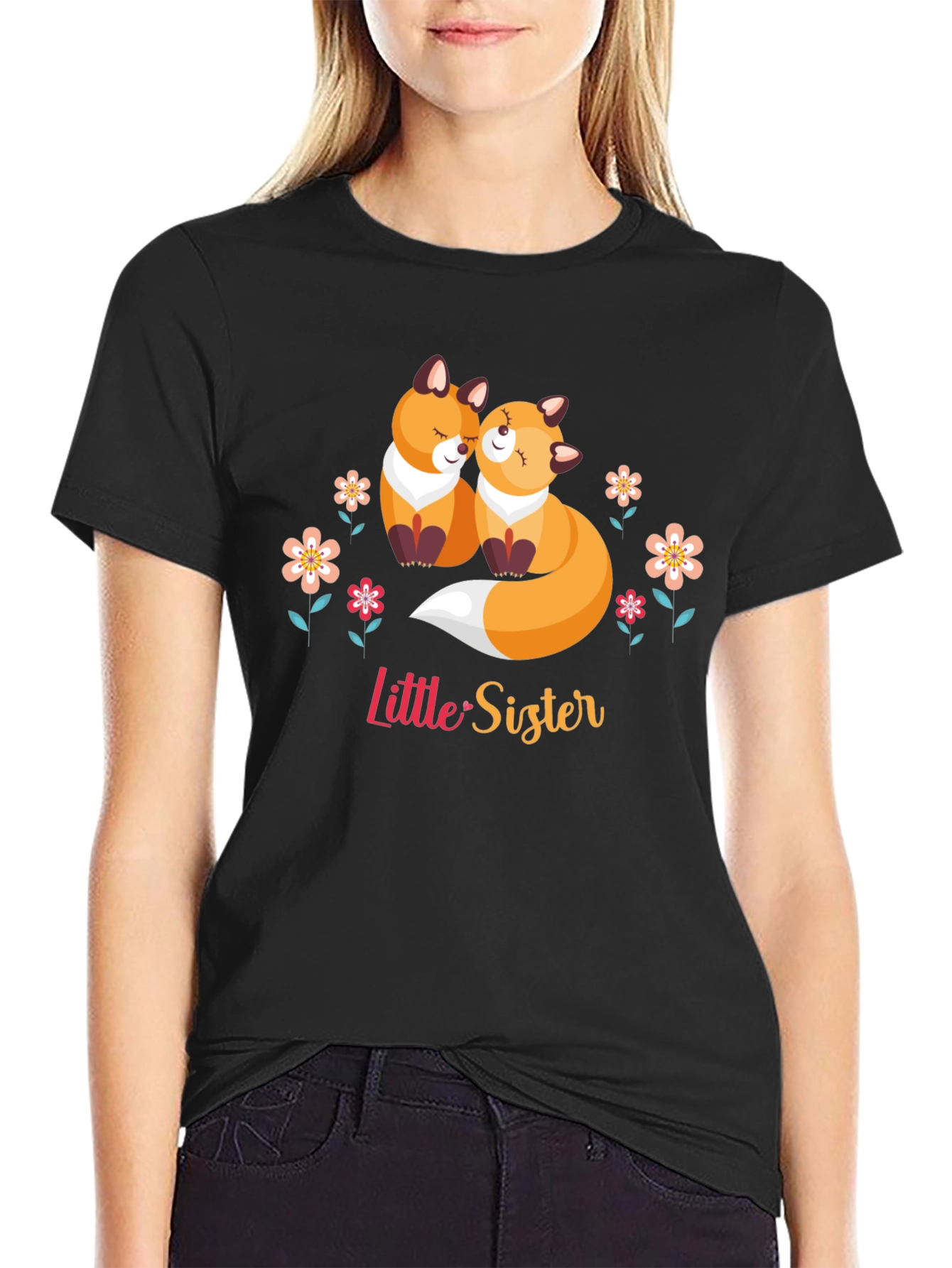 Little Sister Fox Graphic T-Shirt