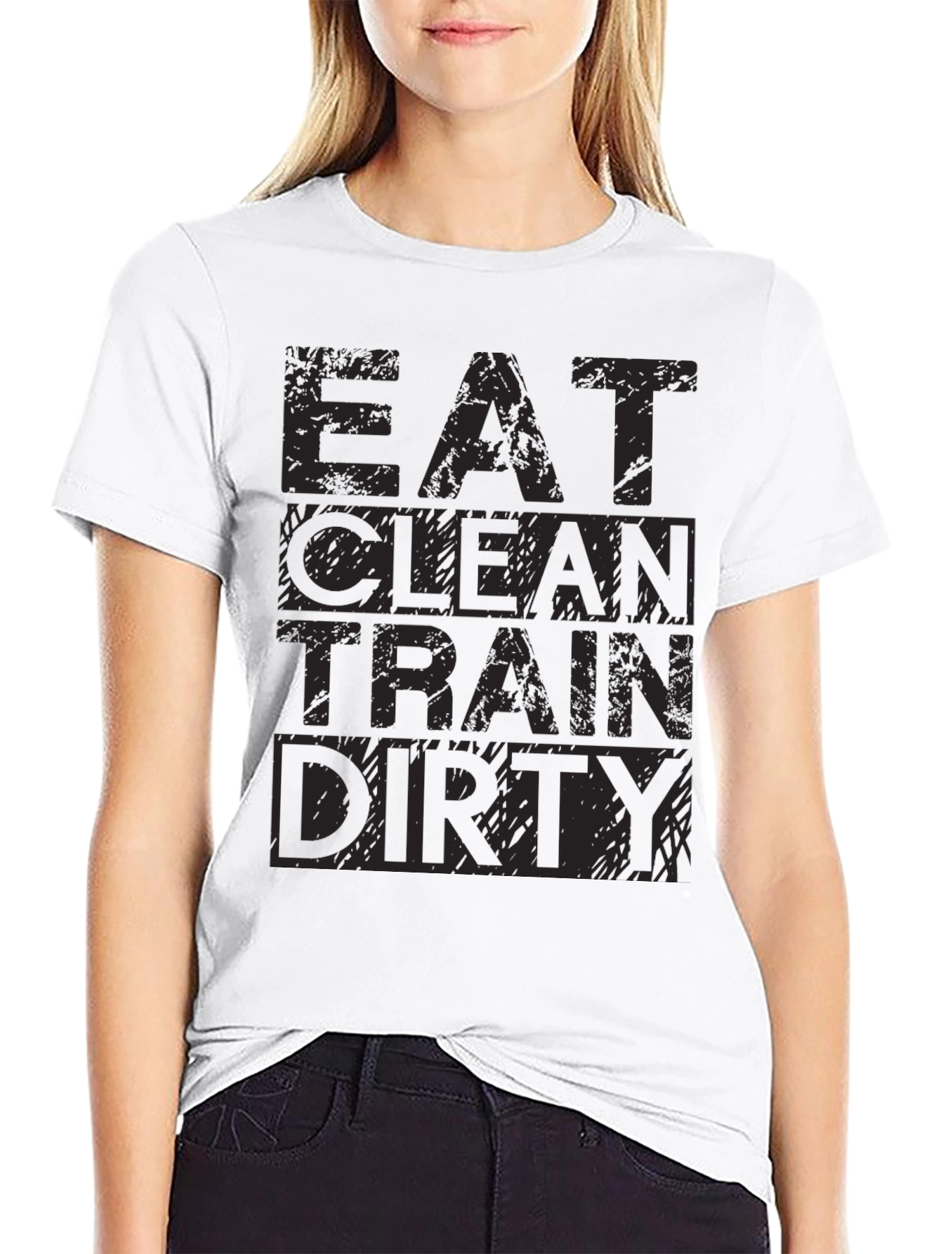 Eat Clean Train Dirty Mens Graphic Tee
