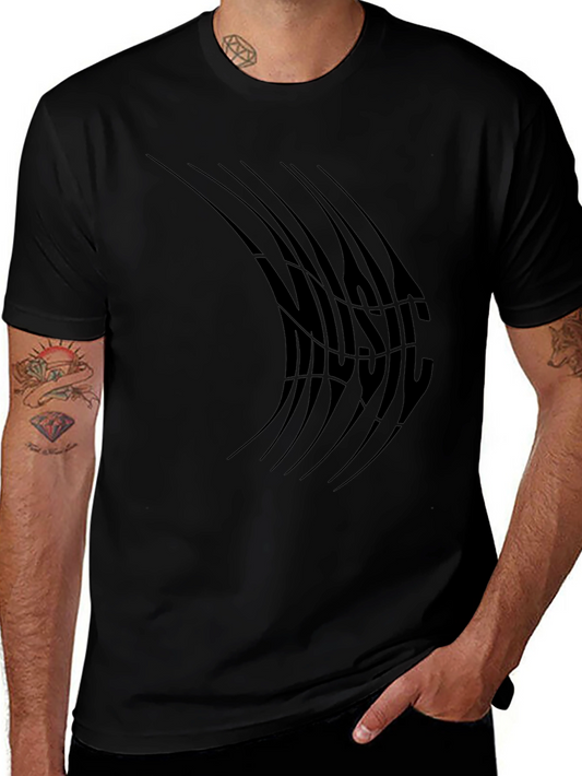 Abstract Music T-Shirt - Black