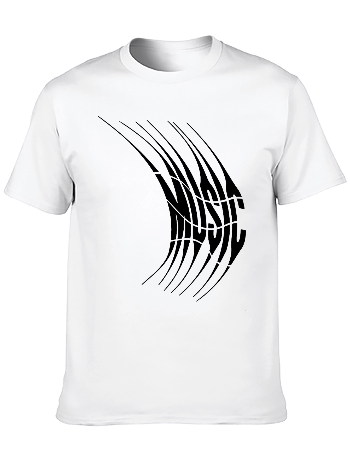 Abstract Music T-Shirt - Black