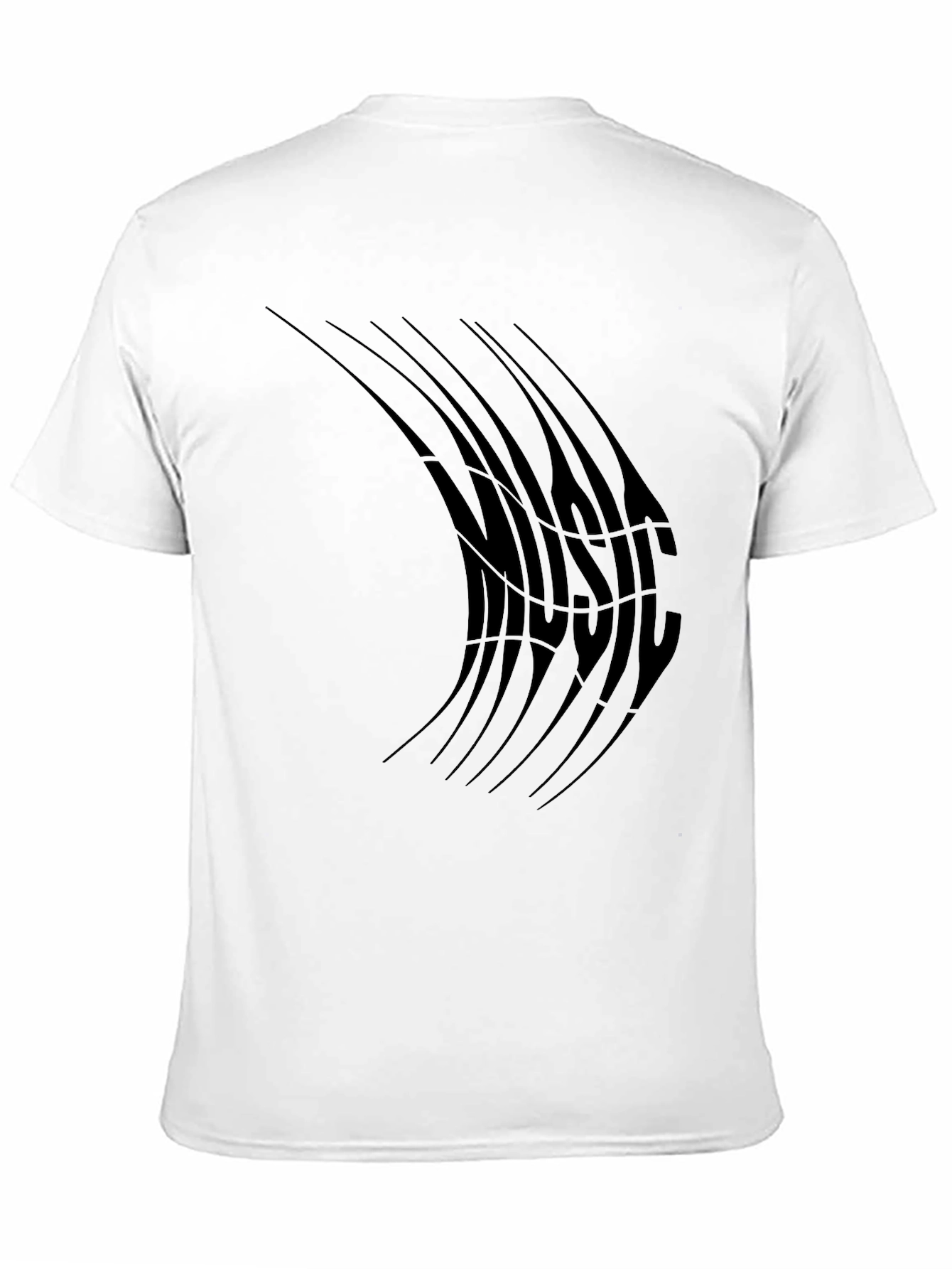 Abstract Music T-Shirt - Black