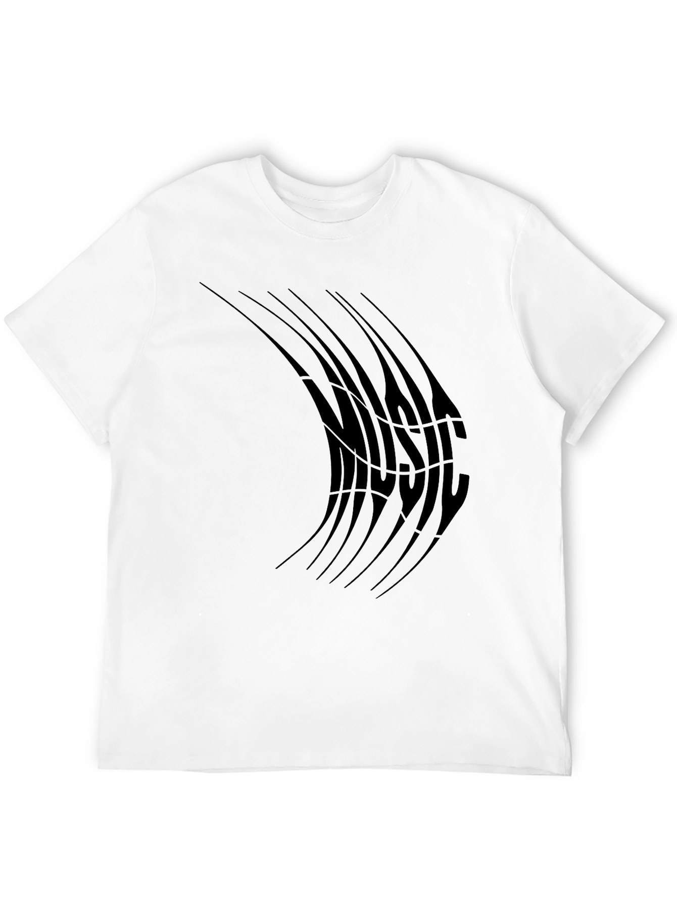 Abstract Music T-Shirt - Black